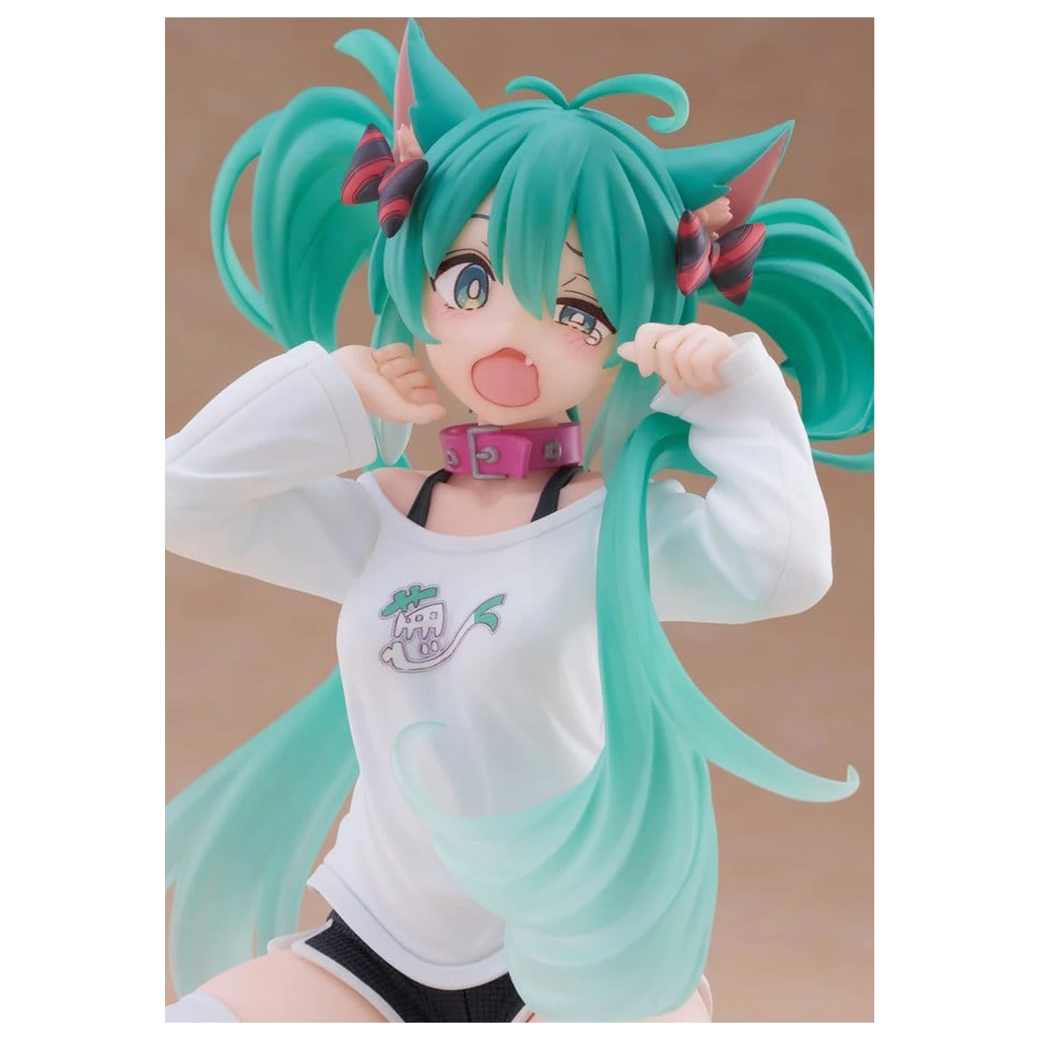 Hatsune Miku PVC Statua za stol slatka figura Hatsune Miku Cat Ear T-Shirt Ver. 13 cm fotografija proizvoda