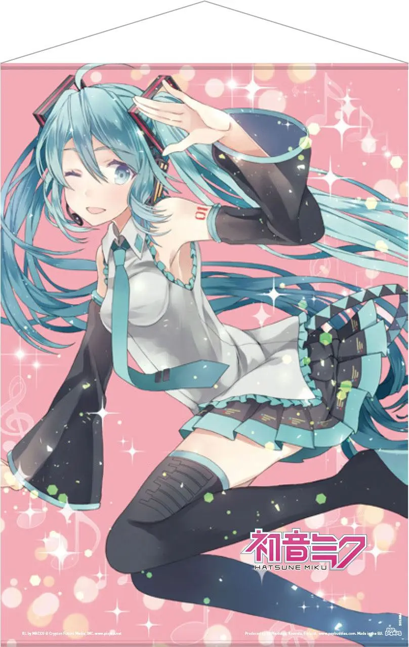 Hatsune Miku zidni svitak Pink Glitter Miku 50 x 70 cm fotografija proizvoda