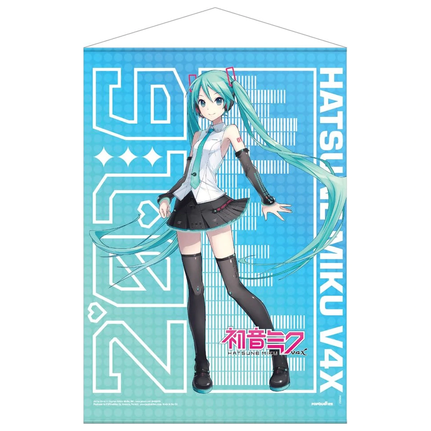 Hatsune Miku zidni svitak V4x Tkanina 50 x 70 cm fotografija proizvoda