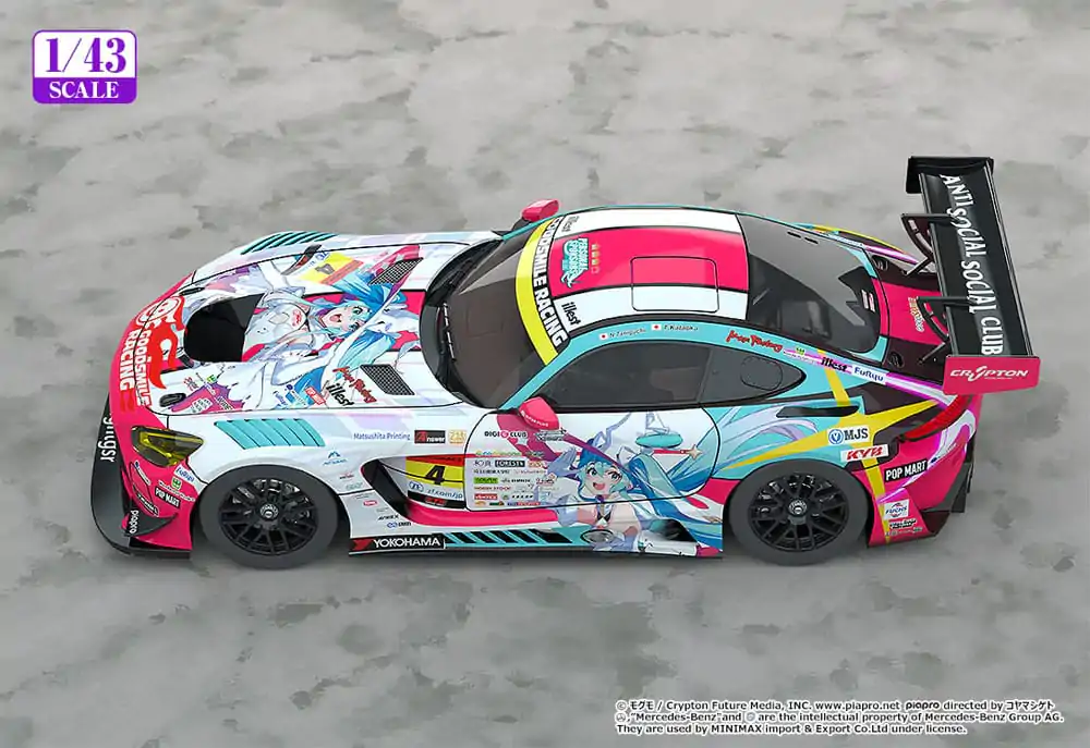Hatsune Miku GT Project Vehicle 1/43 Hatsune Miku AMG 2024 Season Opening Ver. 11 cm Vozilo fotografija proizvoda