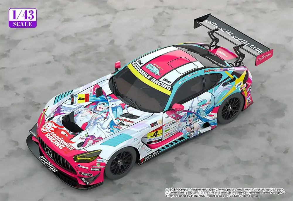 Hatsune Miku GT Project Vehicle 1/43 Hatsune Miku AMG 2024 Season Opening Ver. 11 cm Vozilo fotografija proizvoda