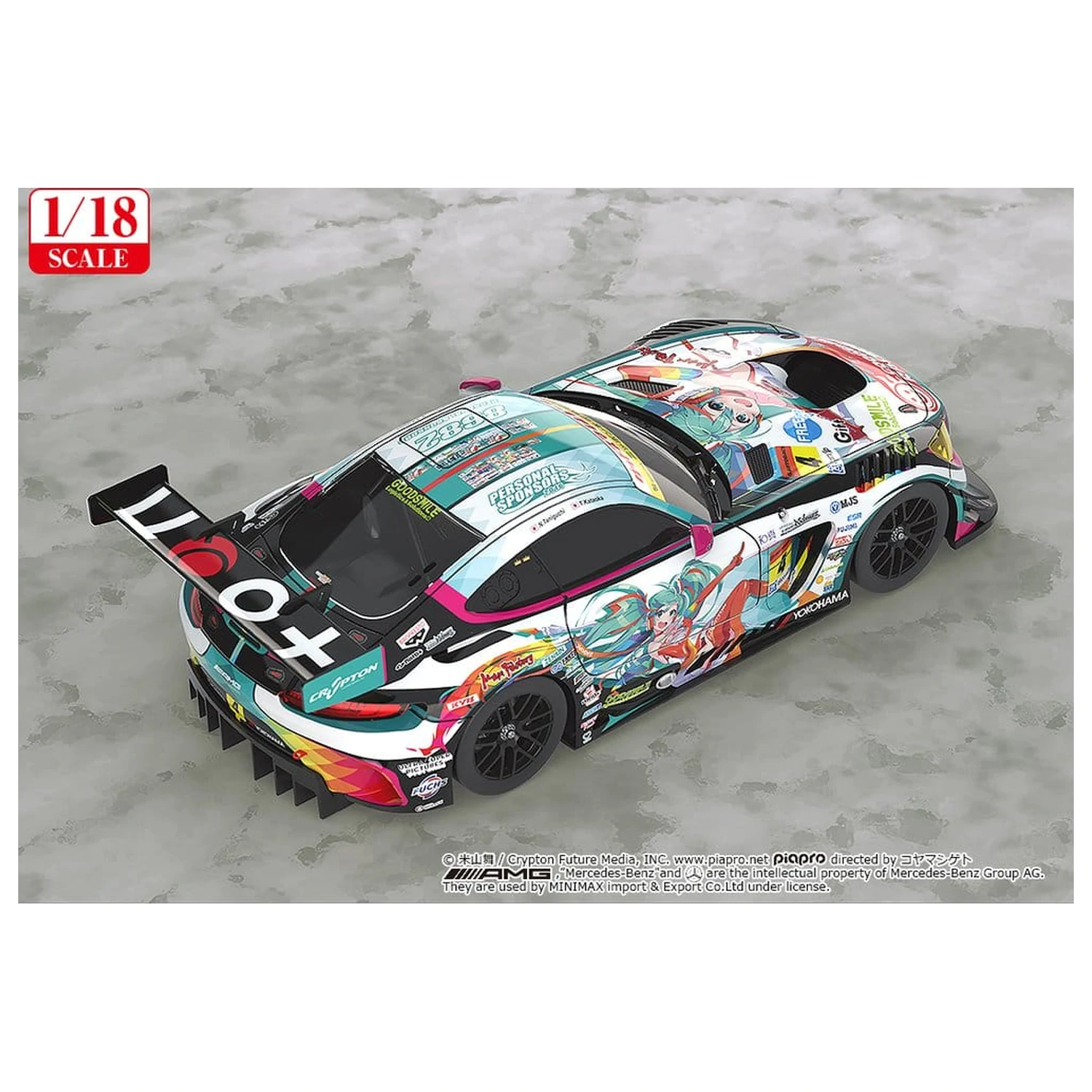 Hatsune Miku GT Project Vozilo 1/18 Good Smile Hatsune Miku AMG 2016 SUPER GT Ver. 26 cm fotografija proizvoda