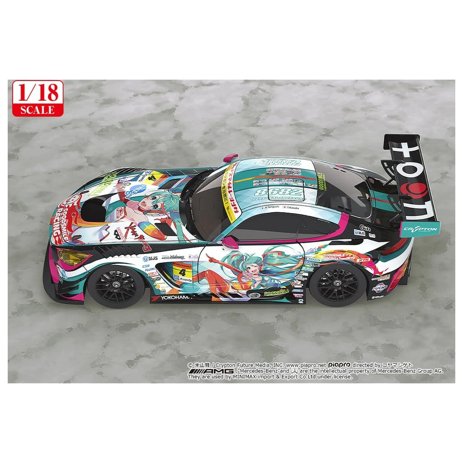 Hatsune Miku GT Project Vozilo 1/18 Good Smile Hatsune Miku AMG 2016 SUPER GT Ver. 26 cm fotografija proizvoda