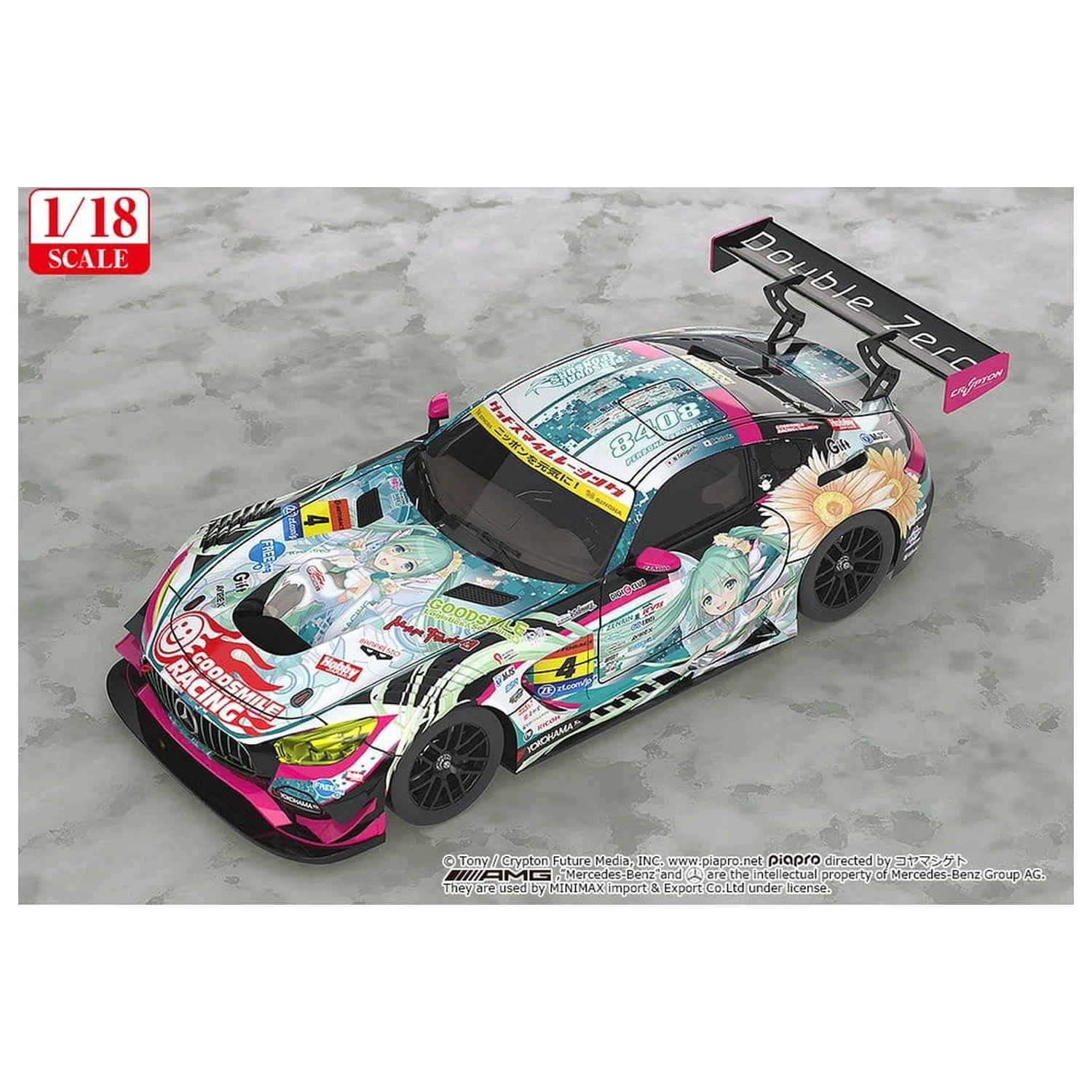 Hatsune Miku GT Project Vozilo 1/18 Good Smile Hatsune Miku AMG 2017 SUPER GT Ver. 26 cm fotografija proizvoda
