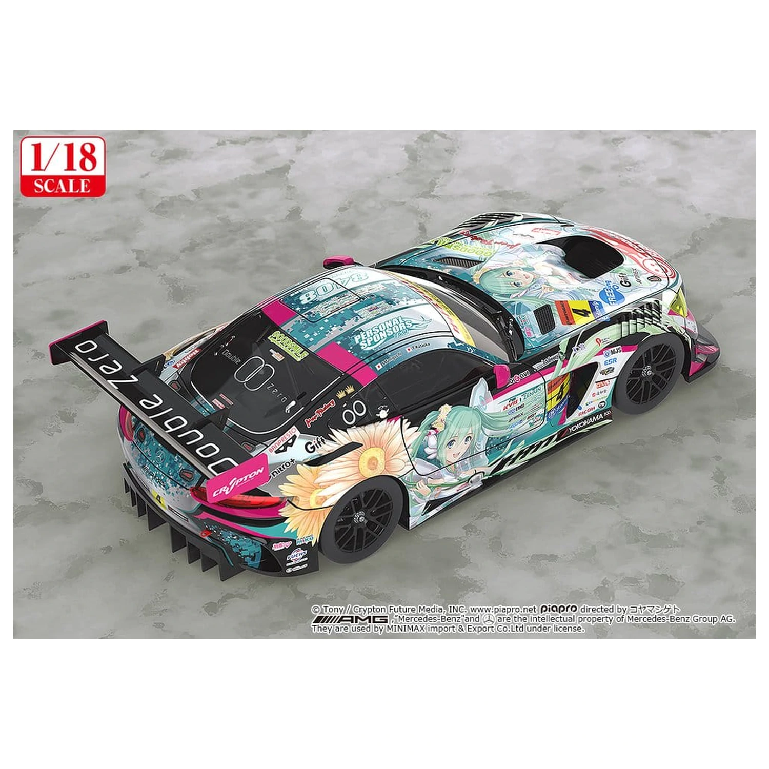 Hatsune Miku GT Project Vozilo 1/18 Good Smile Hatsune Miku AMG 2017 SUPER GT Ver. 26 cm fotografija proizvoda