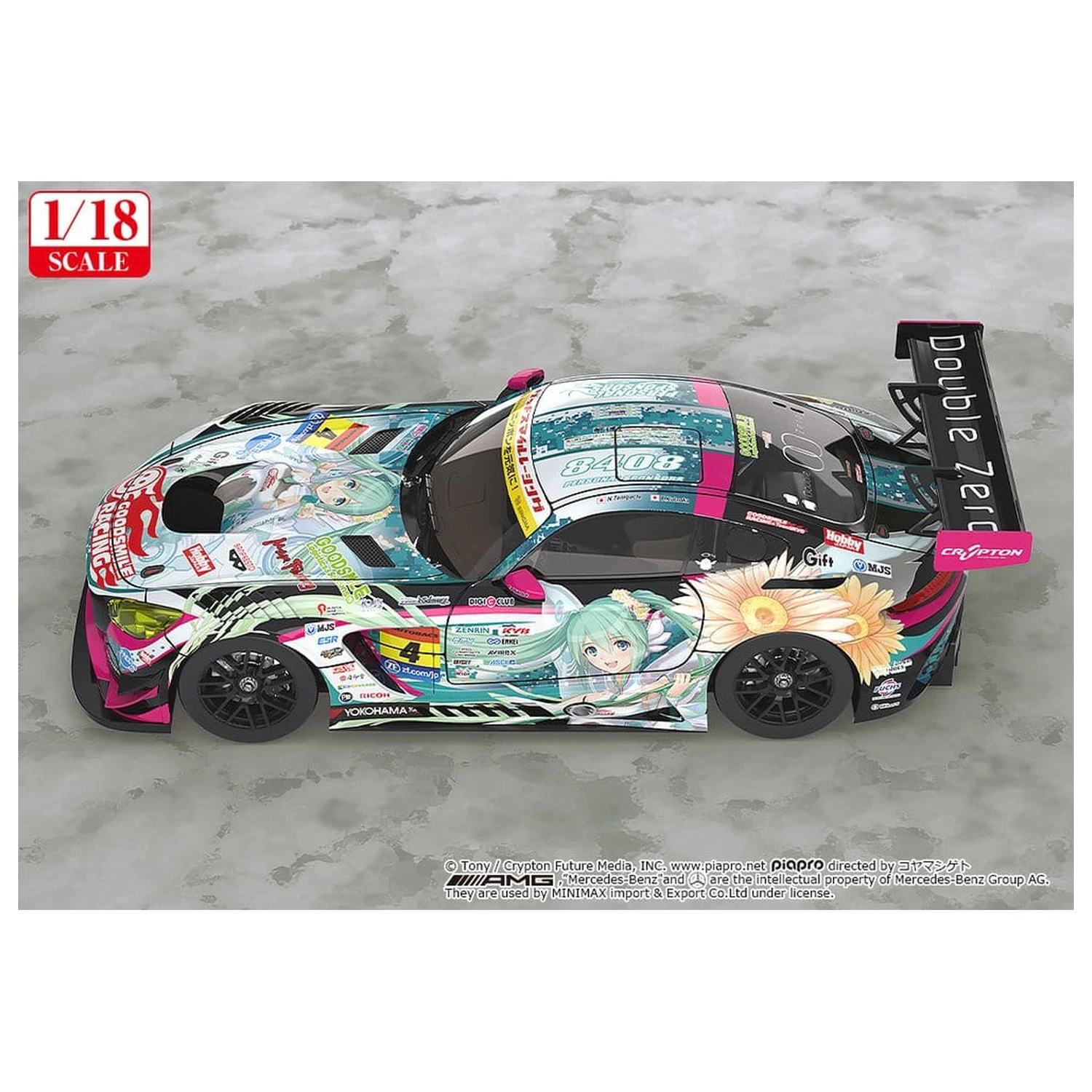 Hatsune Miku GT Project Vozilo 1/18 Good Smile Hatsune Miku AMG 2017 SUPER GT Ver. 26 cm fotografija proizvoda