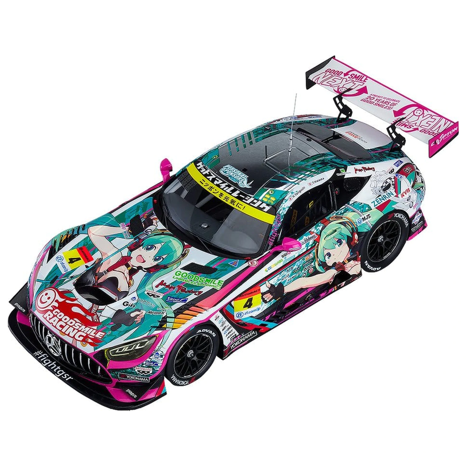 Hatsune Miku GT Project Vozilo 1/18 Good Smile Hatsune Miku AMG 2020 SUPER GT Okayama Test Ver. 26 cm fotografija proizvoda