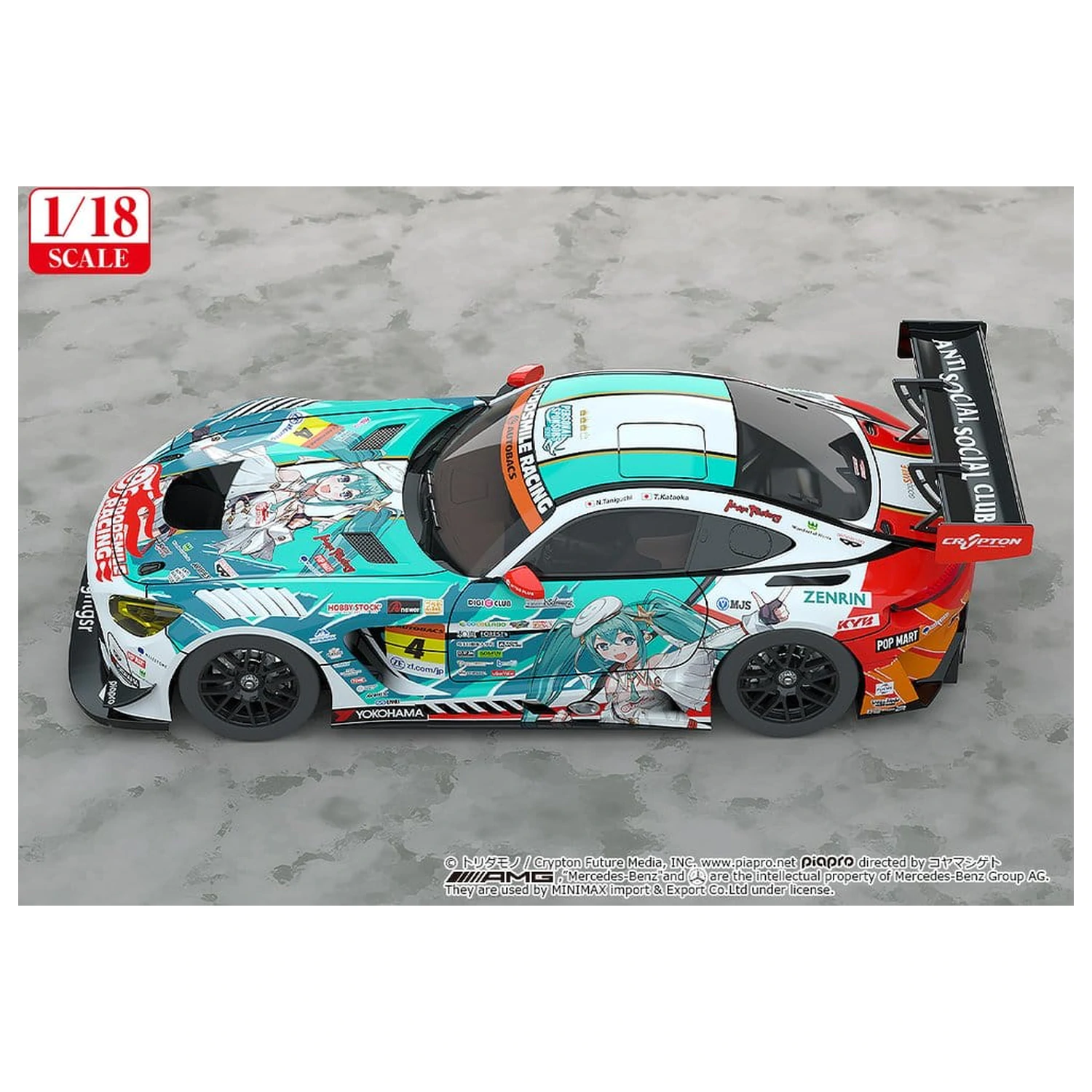 Hatsune Miku GT Project Vozilo 1/18 Good Smile Hatsune Miku AMG 2023 Season Opening Ver. 26 cm fotografija proizvoda