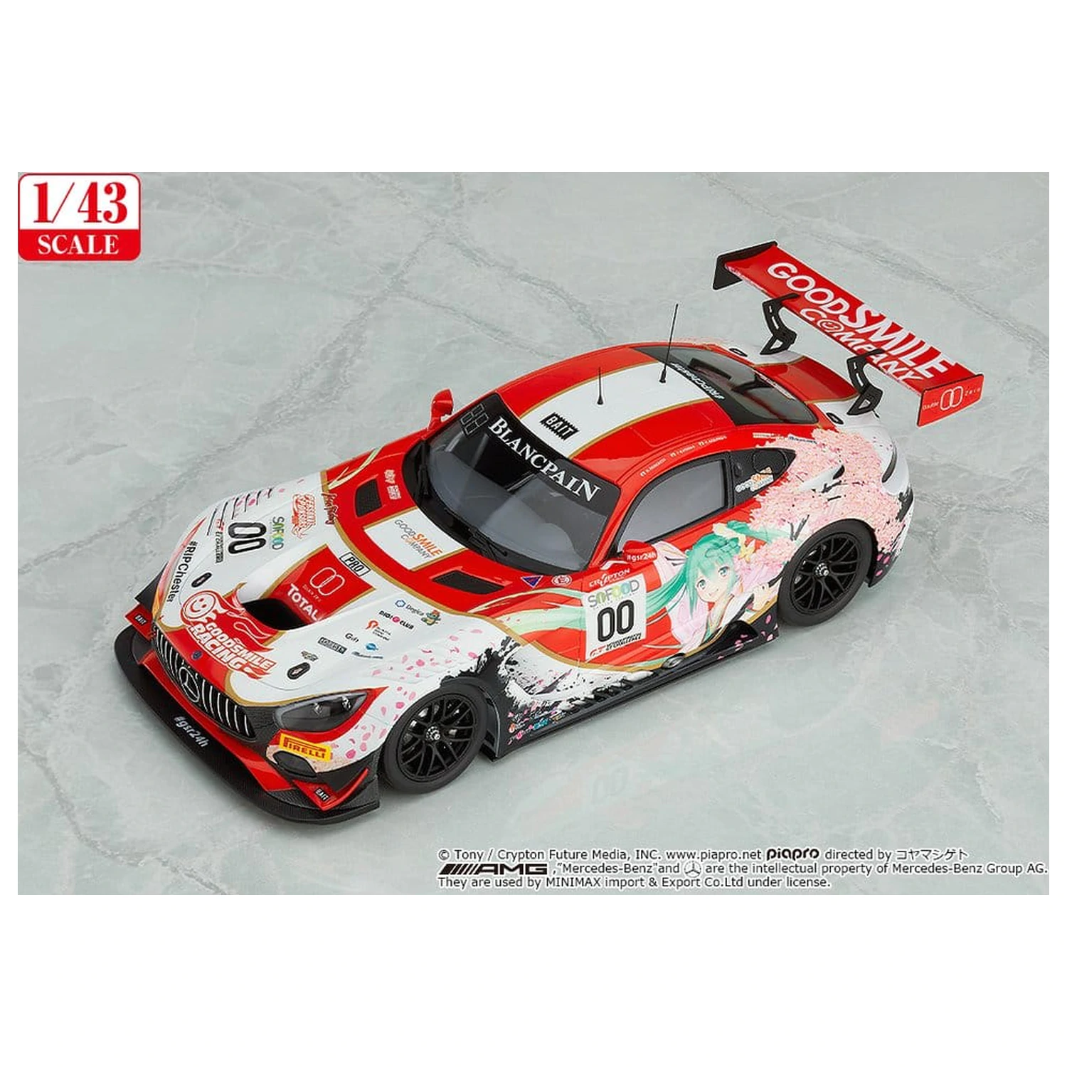 Hatsune Miku GT Project Vozilo 1/43 Good Smile Hatsune Miku AMG 2017 SPA24H Ver. 11 cm fotografija proizvoda