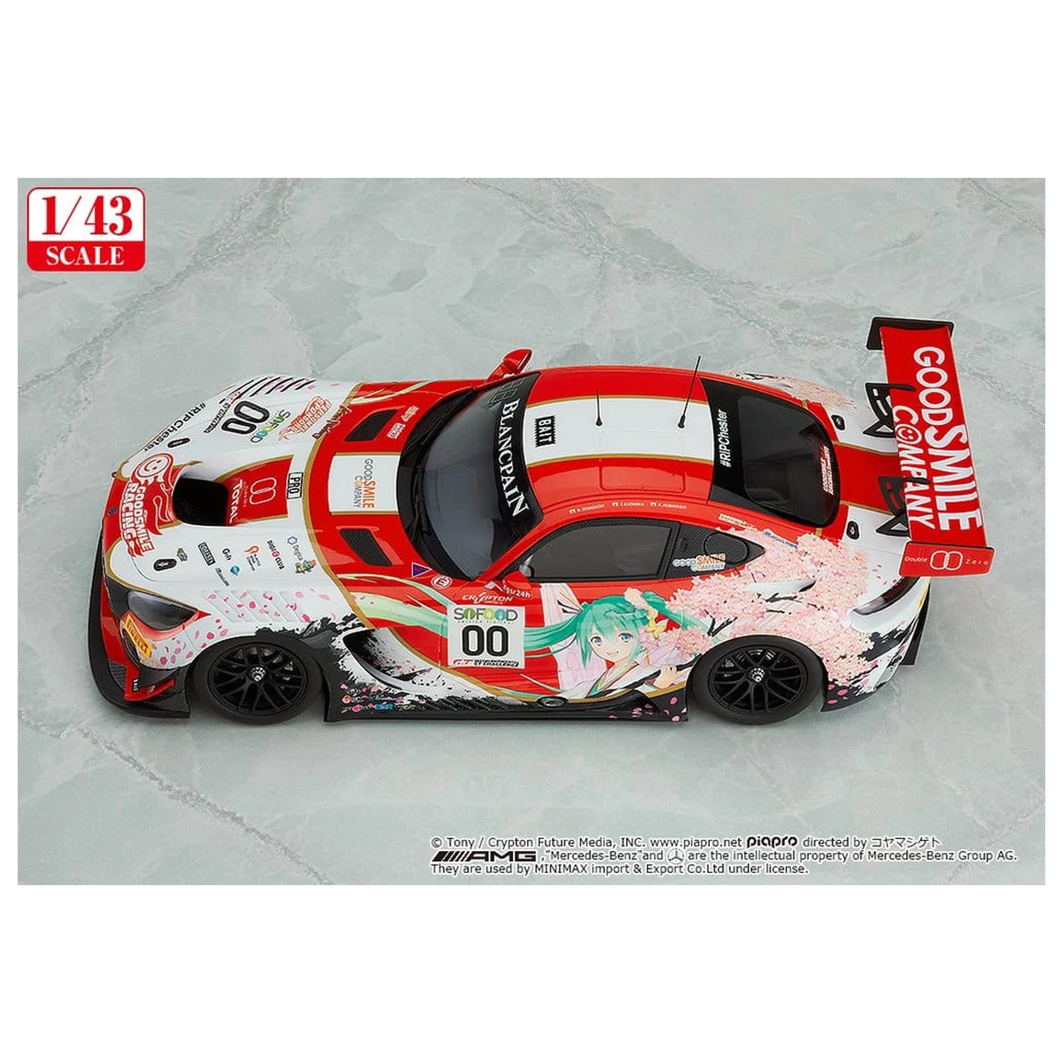 Hatsune Miku GT Project Vozilo 1/43 Good Smile Hatsune Miku AMG 2017 SPA24H Ver. 11 cm fotografija proizvoda