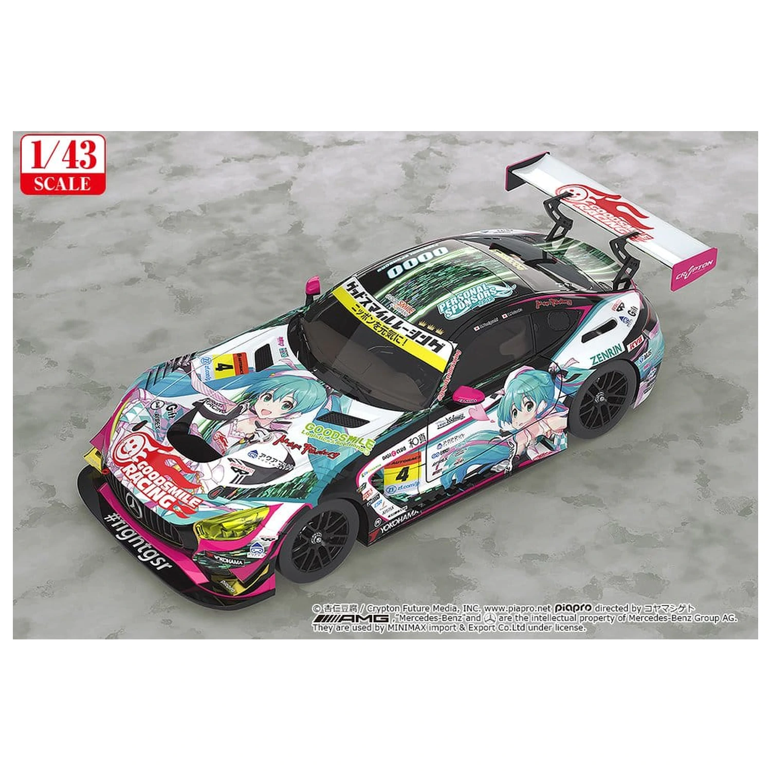 Hatsune Miku GT Project Vozilo 1/43 Good Smile Hatsune Miku AMG 2019 Ver. 11 cm fotografija proizvoda