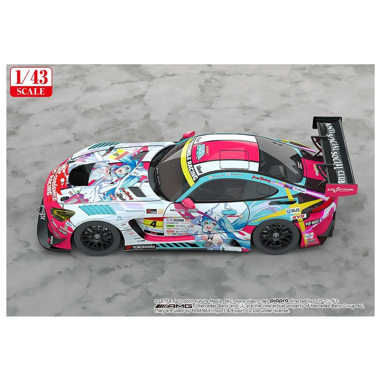 Hatsune Miku GT Project Vozilo 1/43 Good Smile Hatsune Miku AMG 2024 Season Opening Ver. 11 cm fotografija proizvoda