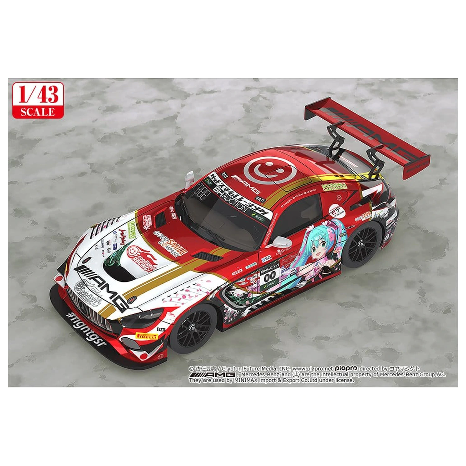 Hatsune Miku GT Project Vozilo 1/43 Mercedes-AMG Team Good Smile 2019 Suzuka 10Hours Ver. 11 cm fotografija proizvoda