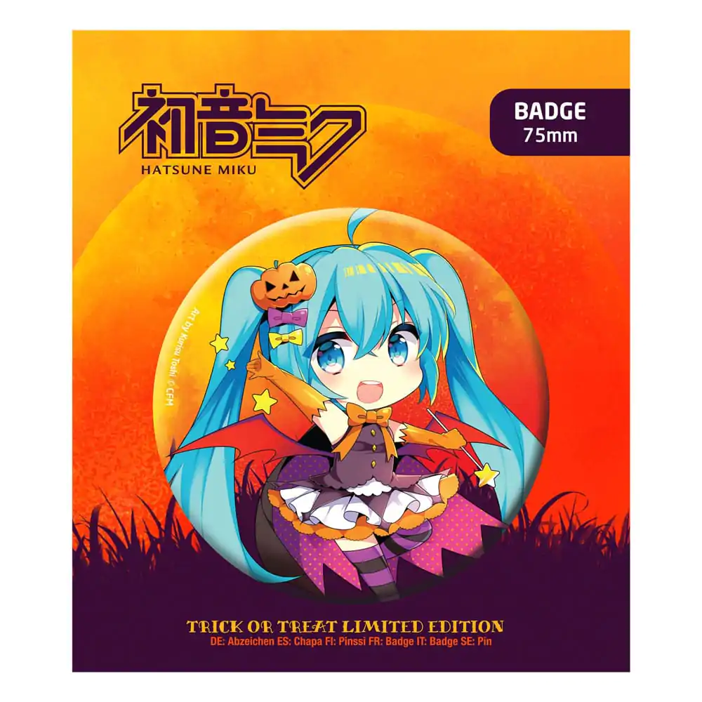 Hatsune Miku Pin Badge Halloween Limited Edition Hatsune Miku - značka fotografija proizvoda