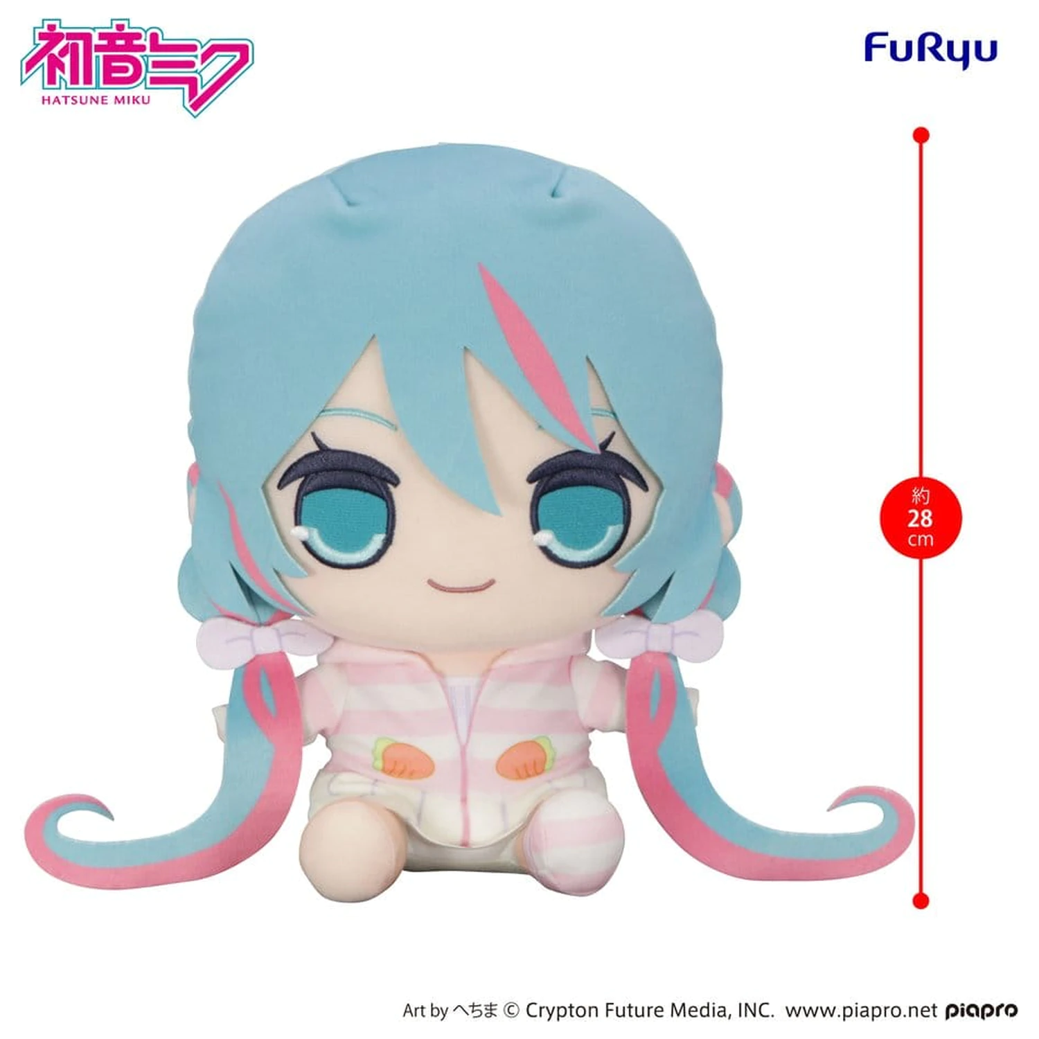 Hatsune Miku Kyurumaru velika plišana figura u pidžami s kapuljačom sa zečjim ušima 28 cm fotografija proizvoda