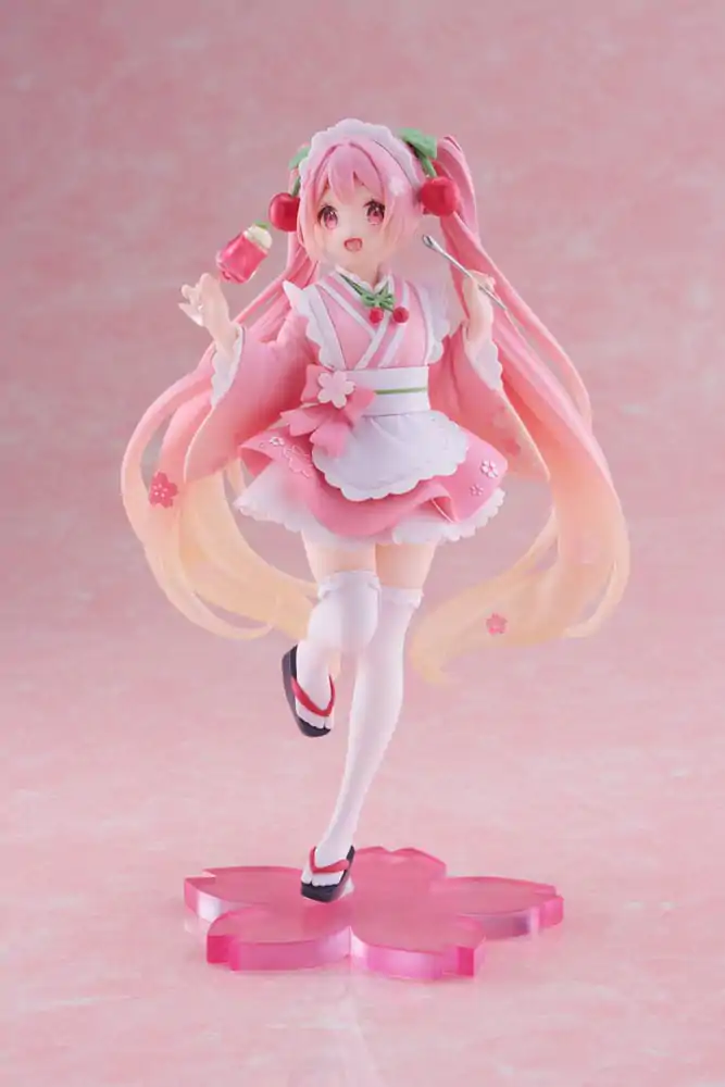 Hatsune Miku PVC Kipić Newley Written Sakura Miku Japanese Cafe Ver. 18 cm fotografija proizvoda