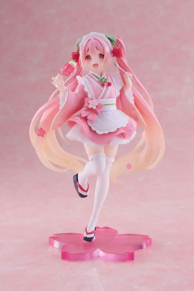Hatsune Miku PVC Kipić Newley Written Sakura Miku Japanese Cafe Ver. 18 cm fotografija proizvoda