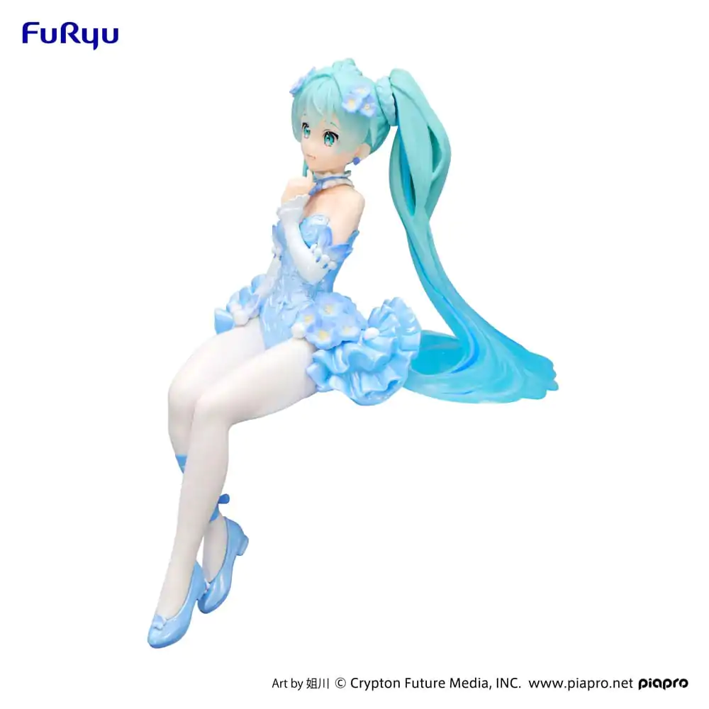 Hatsune Miku Noodle Stopper PVC Kipić Flower Fairy Nemophila Pail Blue Color Ver. 15 cm fotografija proizvoda