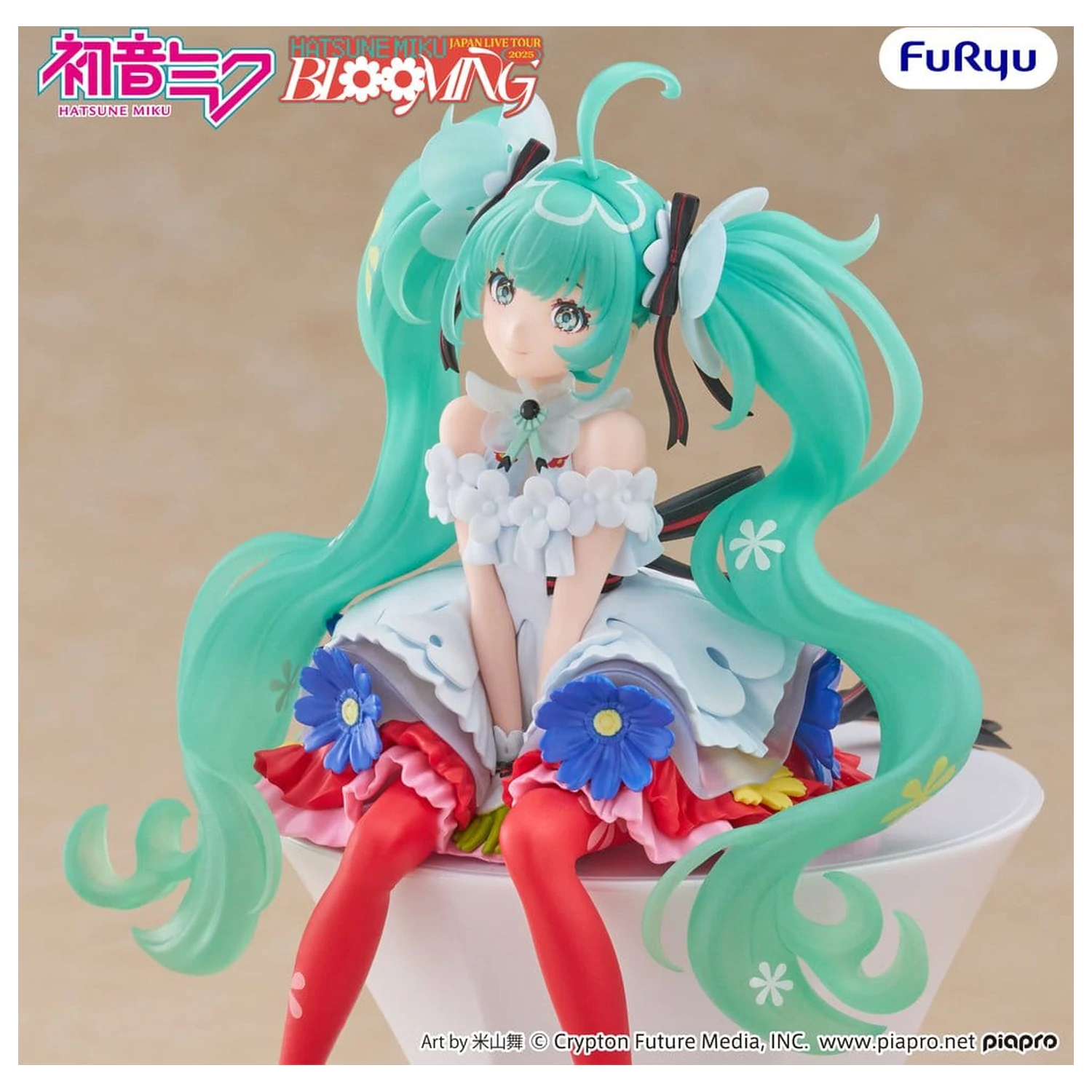 Hatsune Miku čep za zdjelicu za rezance PVC kip Hatsune Miku Japan Live Tour 2025 Blooming 14 cm fotografija proizvoda