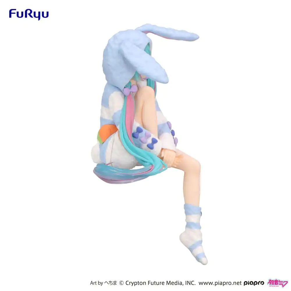 Hatsune Miku Noodle Stopper PVC Kip Hatsune Miku Rabbit Ear Hood Pajama Blue Color Ver. 14 cm fotografija proizvoda