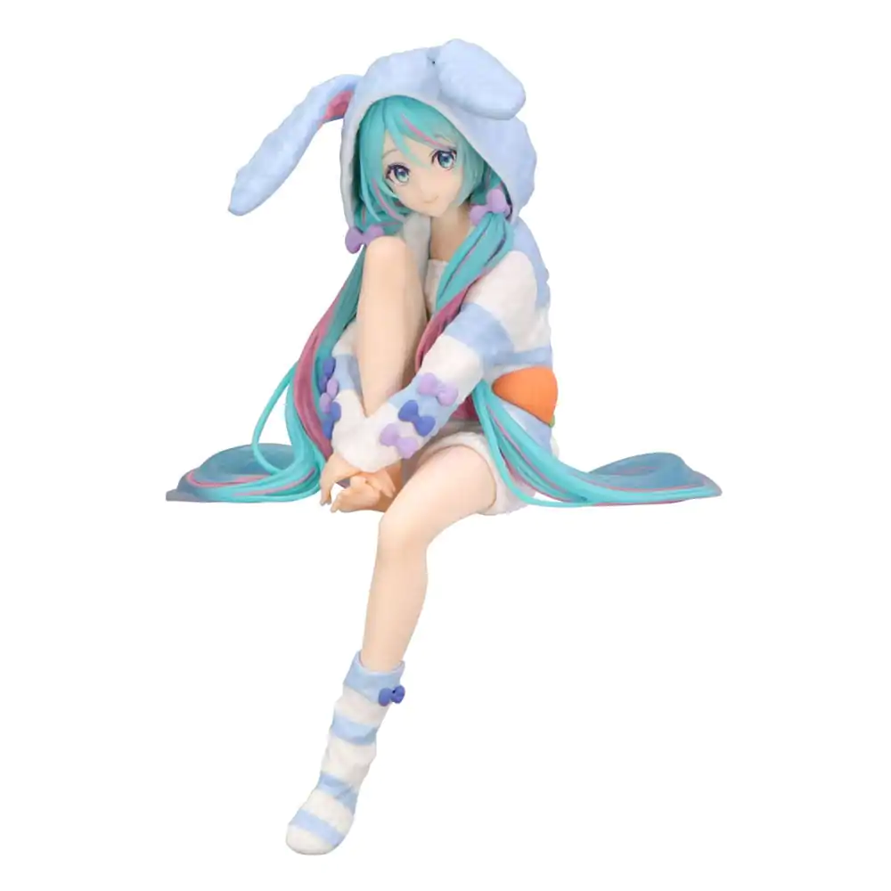 Hatsune Miku Noodle Stopper PVC Kip Hatsune Miku Rabbit Ear Hood Pajama Blue Color Ver. 14 cm fotografija proizvoda