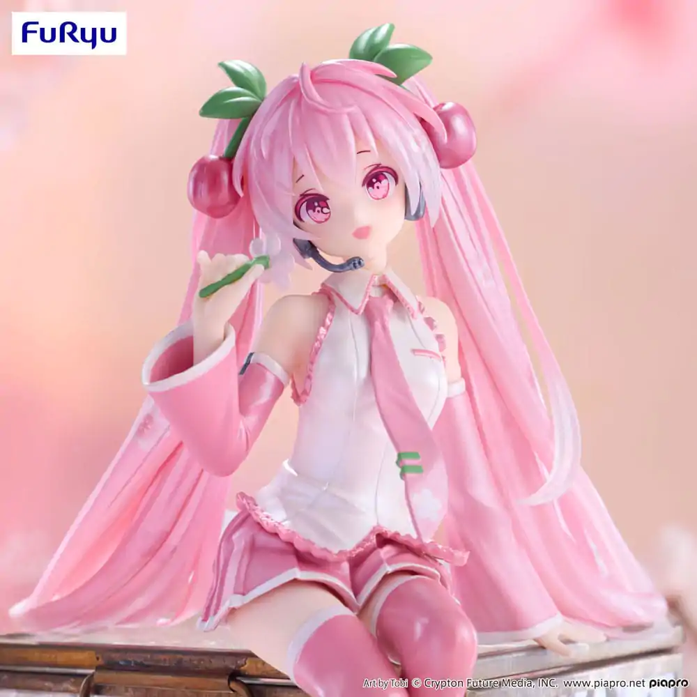 Hatsune Miku Noodle Stopper PVC Kip Sakura Miku 2024 Pearl Color Ver. 15 cm fotografija proizvoda