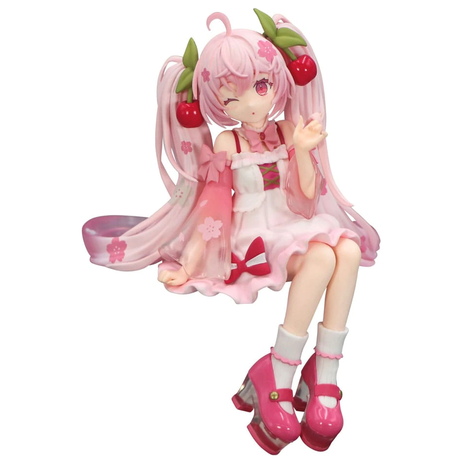 Hatsune Miku Noodle Stopper PVC statua Sakura Miku 2025 Wink Ver. 14 cm fotografija proizvoda