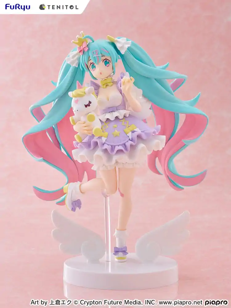 Hatsune Miku Tenitol PVC Statua Hatsune Miku Yumekawa Princess Lavender Ver. 21 cm fotografija proizvoda