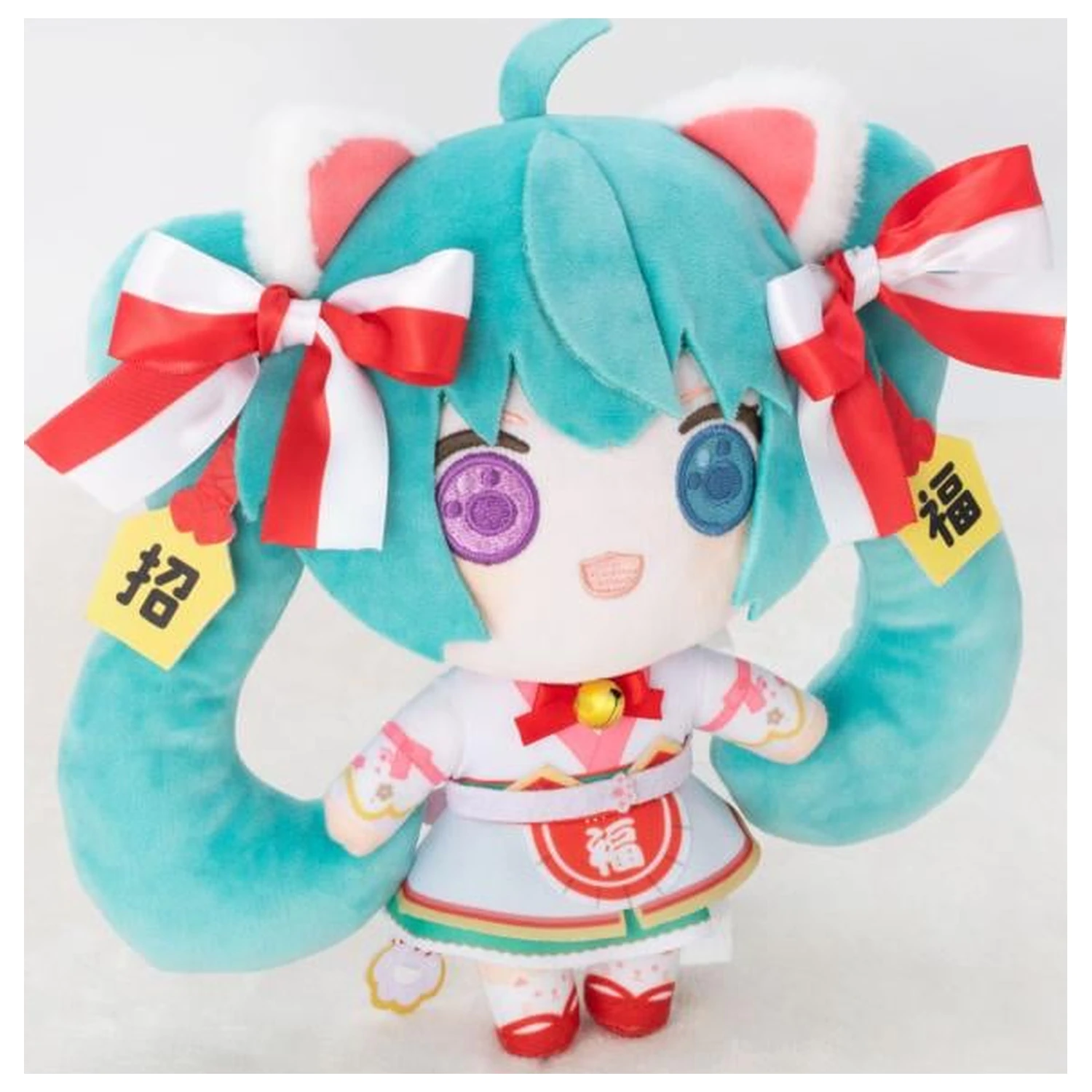 Plišana igračka Hatsune Miku x Maneki-Neko White Cat 22 cm fotografija proizvoda