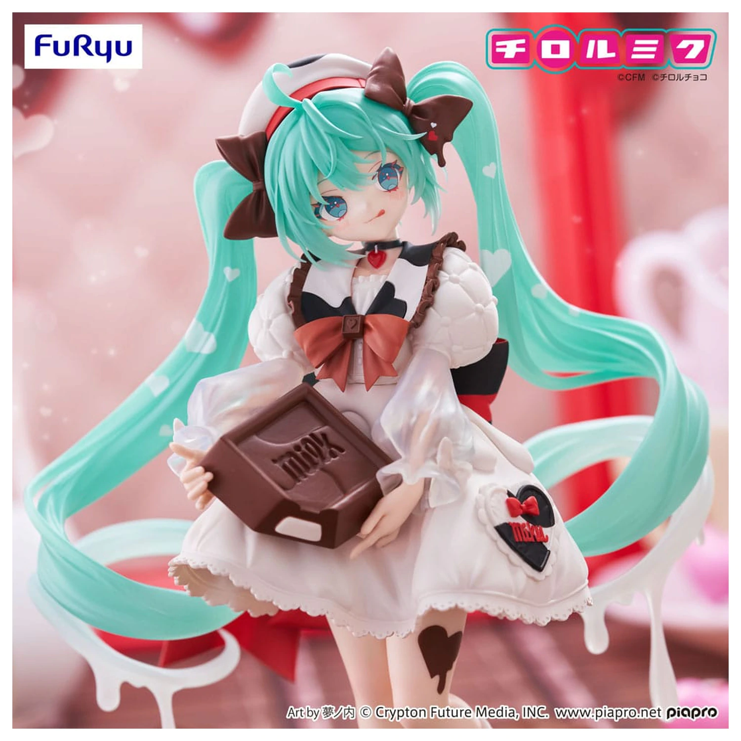 Hatsune Miku x Tirol Choco Trio-Try-iT PVC Kip Hatsune Miku Milk Ver. 18 cm fotografija proizvoda