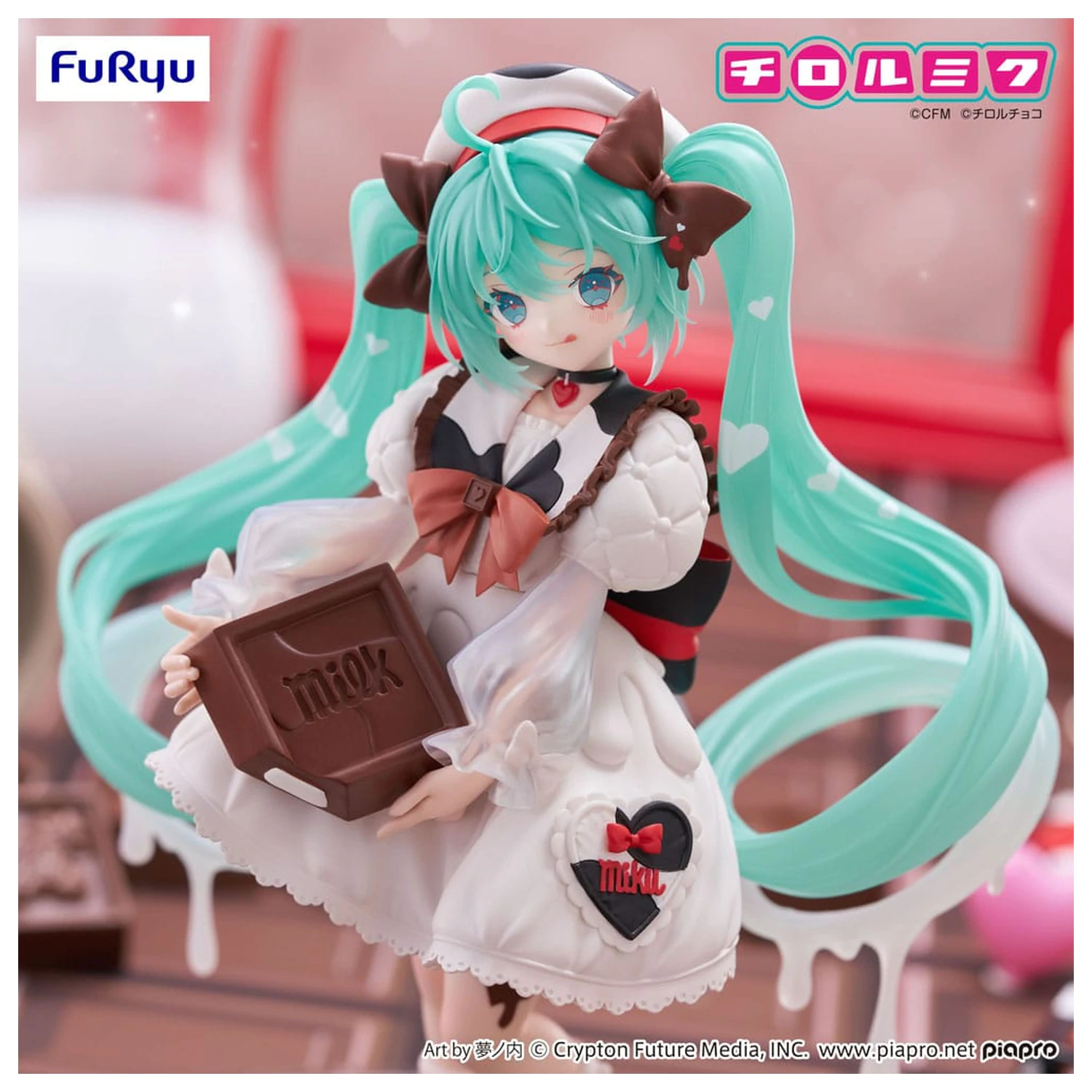 Hatsune Miku x Tirol Choco Trio-Try-iT PVC Kip Hatsune Miku Milk Ver. 18 cm fotografija proizvoda