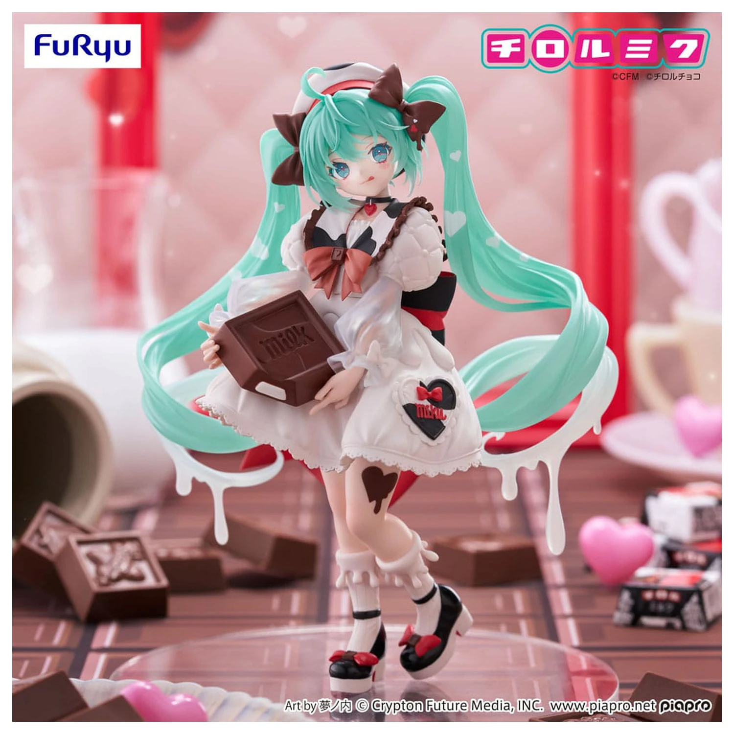 Hatsune Miku x Tirol Choco Trio-Try-iT PVC Kip Hatsune Miku Milk Ver. 18 cm fotografija proizvoda