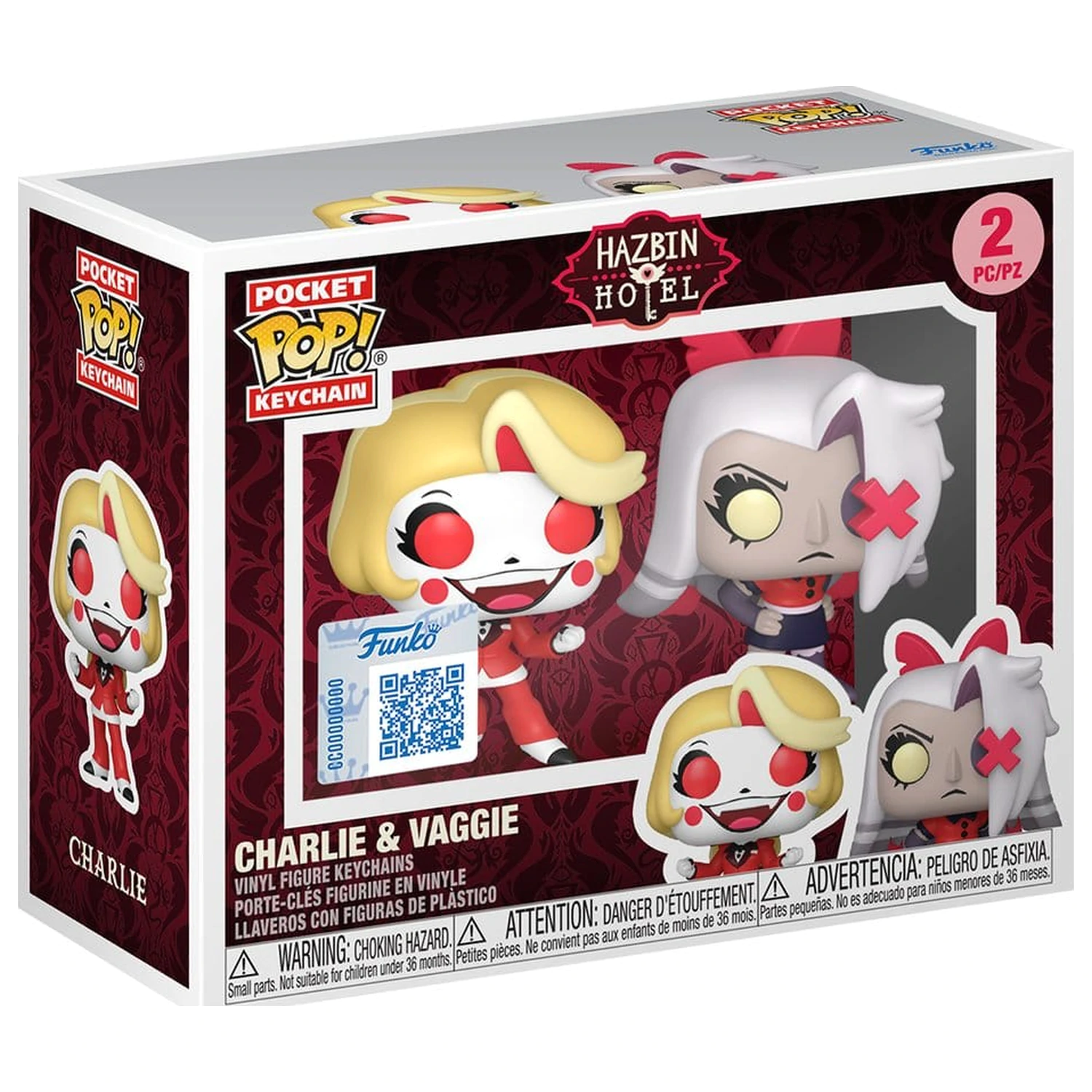 Hazbin Hotel Funko POP! vinilni privjesak za ključeve set od 2 komada Charlie & Vaggie 4 cm fotografija proizvoda