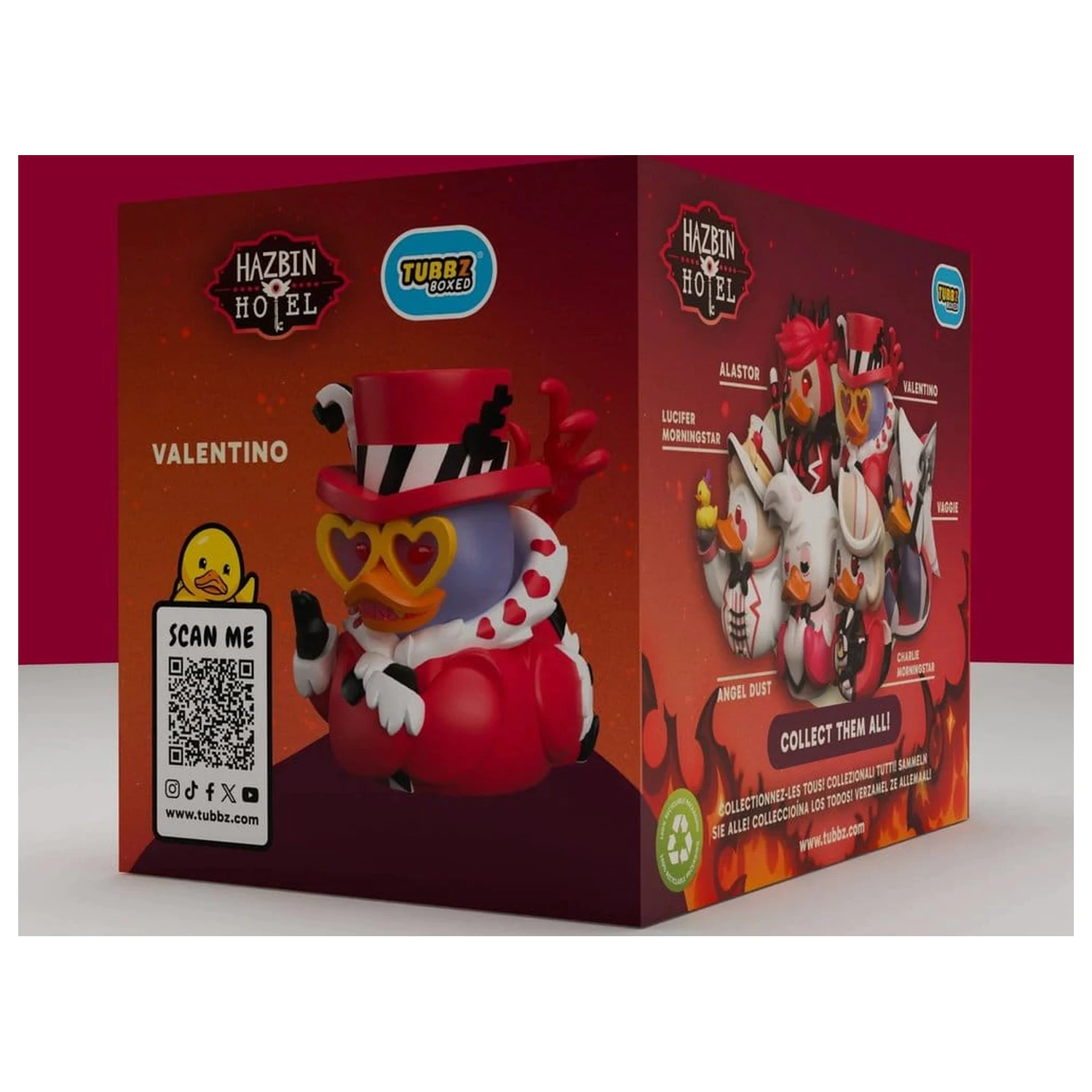 Hazbin Hotel Tubbz PVC figura Valentino u kutiji 10 cm fotografija proizvoda