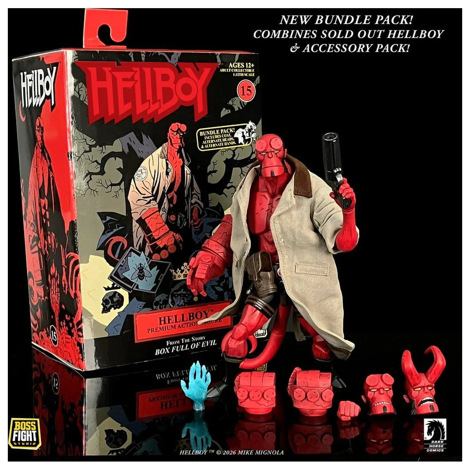 Hellboy akcijska figura u mjerilu 1/12 paket u kompletu fotografija proizvoda