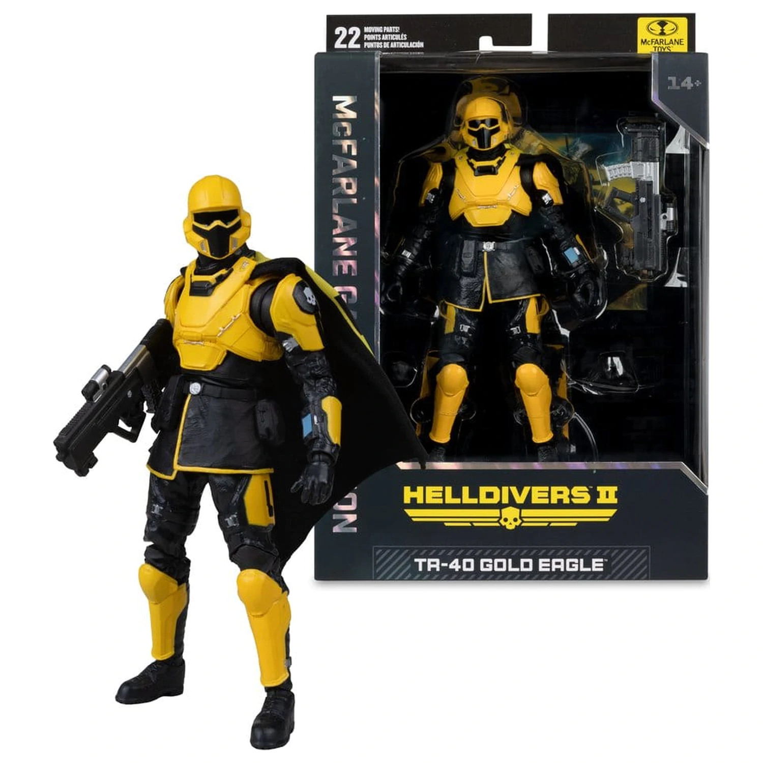 Helldivers II McFarlane Gaming Edition Akcijska figura T4-40 Gold Eagle 18 cm fotografija proizvoda