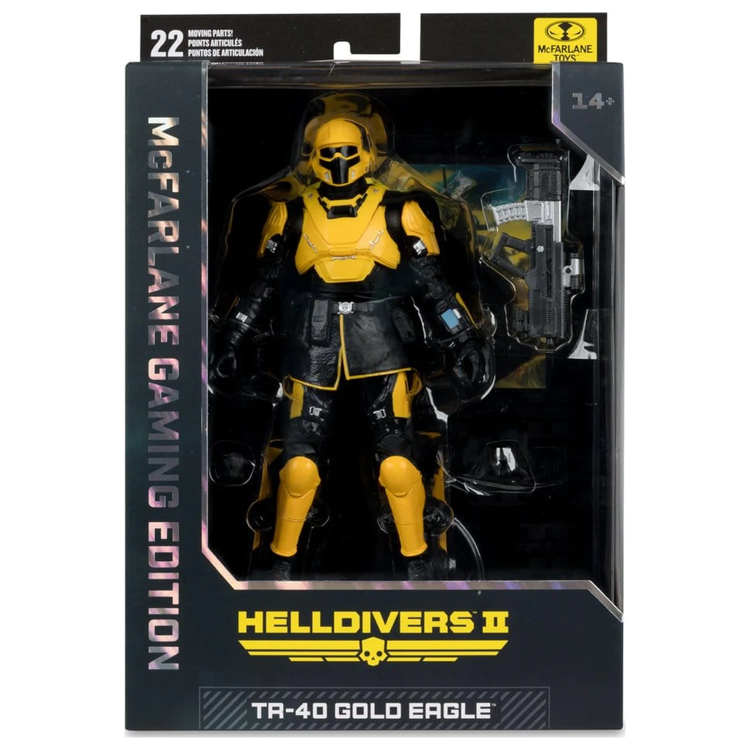 Helldivers II McFarlane Gaming Edition Akcijska figura T4-40 Gold Eagle 18 cm fotografija proizvoda