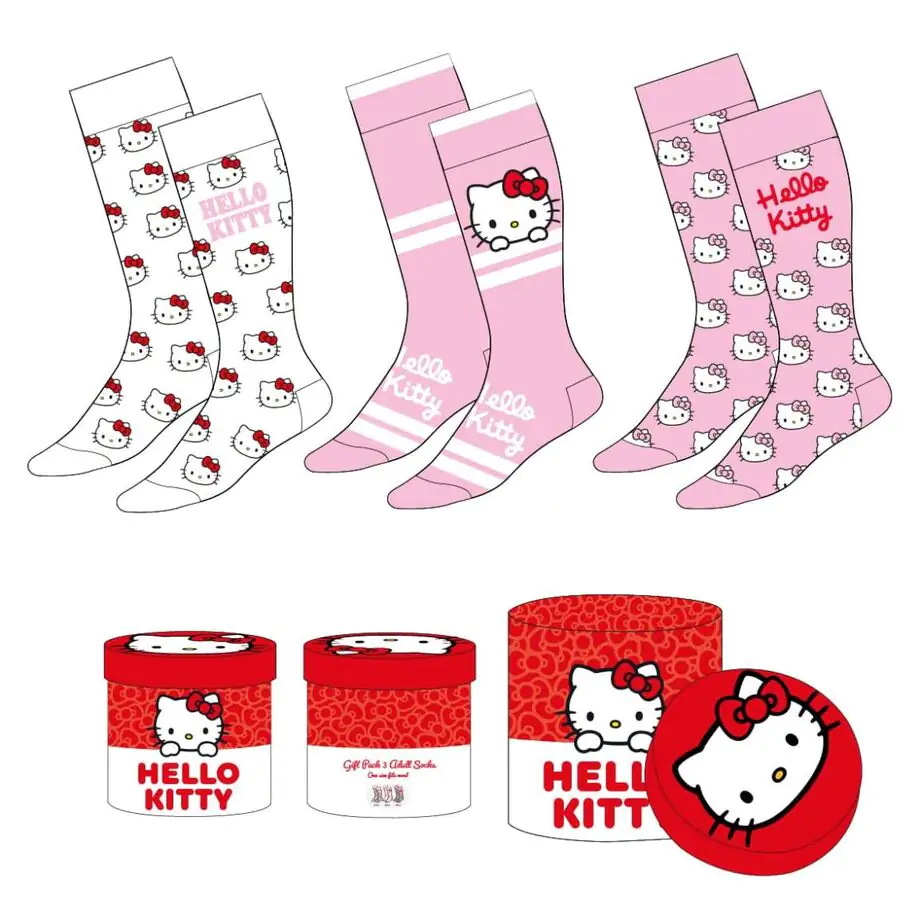 Hello Kitty paket 3 para čarapa za odrasle fotografija proizvoda