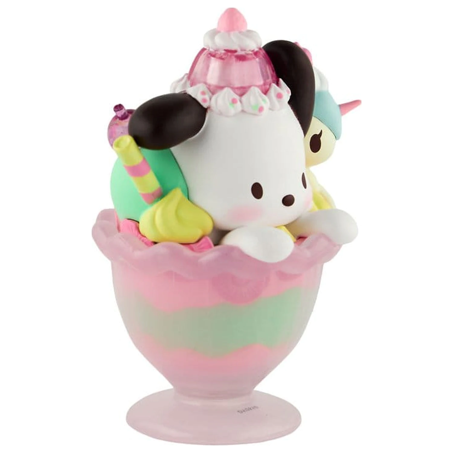Hello Kitty & Friends Figura u kutiji s prozorom Fast Food Pochacco Pink Unicorn Sundae 9 cm fotografija proizvoda