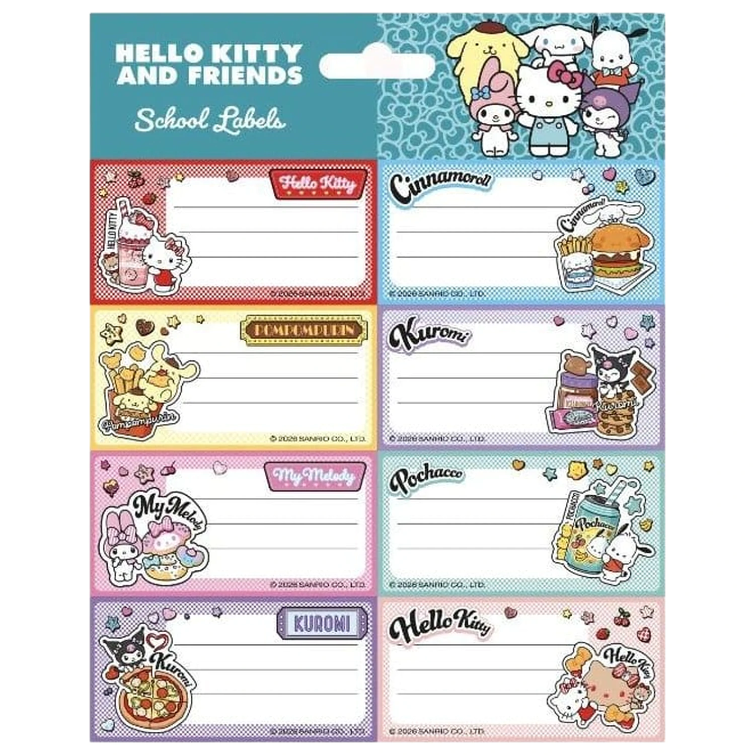 Hello Kitty and Friends Naljepnice za školu verzija American Diner fotografija proizvoda