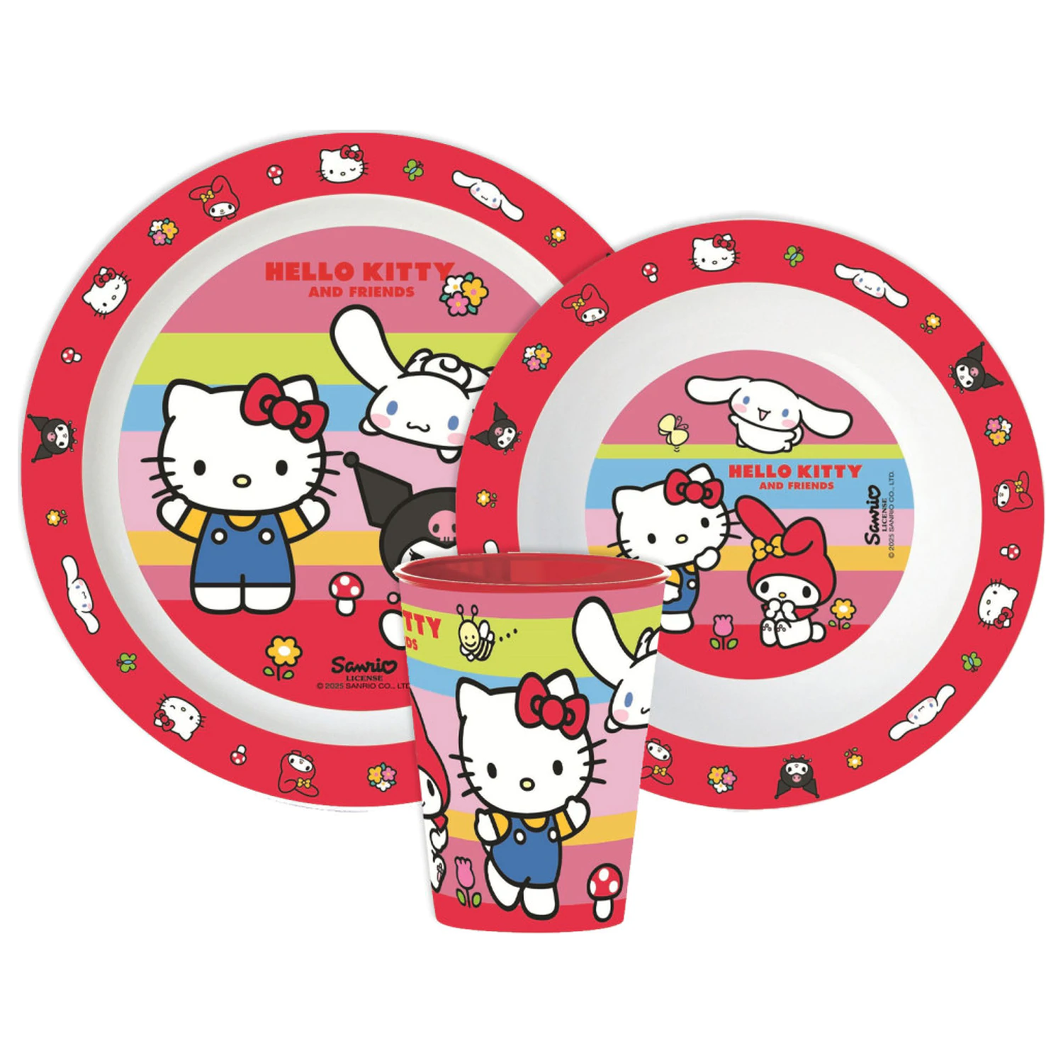 Hello Kitty And Friends Set Posuđa, Mikro Plastični Set, s 260 ml šalicom fotografija proizvoda
