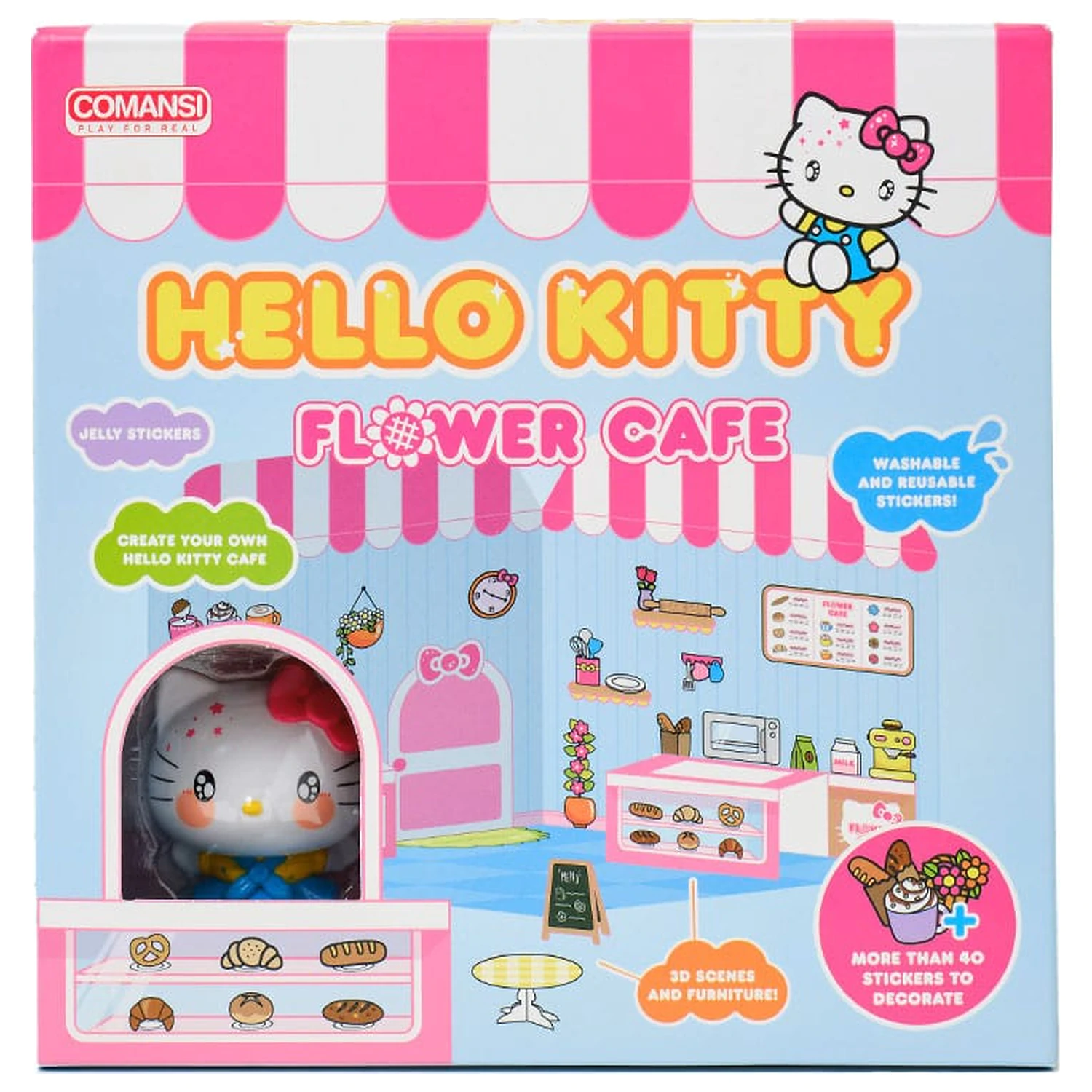 Hello Kitty and Friends Mini figure Sticker House Hello Kitty Flower Café fotografija proizvoda