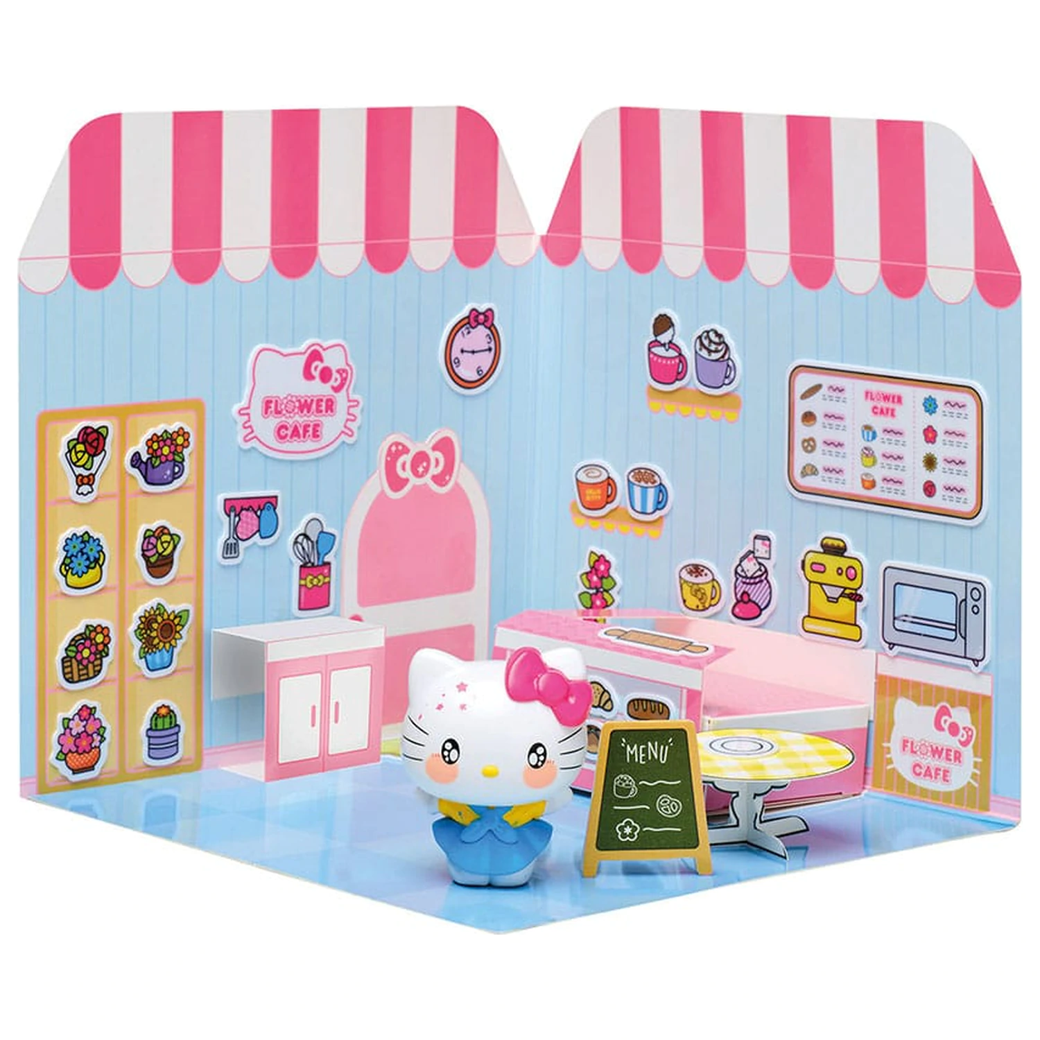 Hello Kitty and Friends Mini figure Sticker House Hello Kitty Flower Café fotografija proizvoda