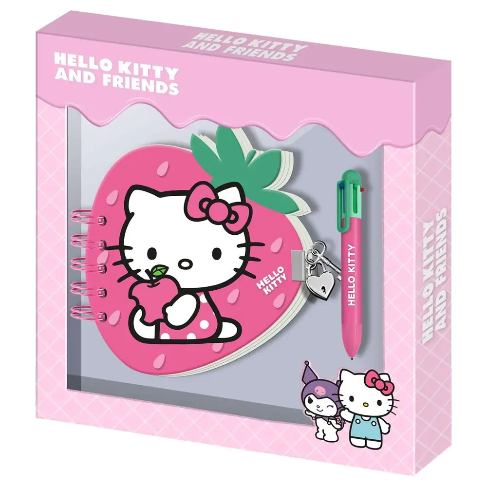 Hello Kitty and Friends Strawberry dnevnik i olovka fotografija proizvoda
