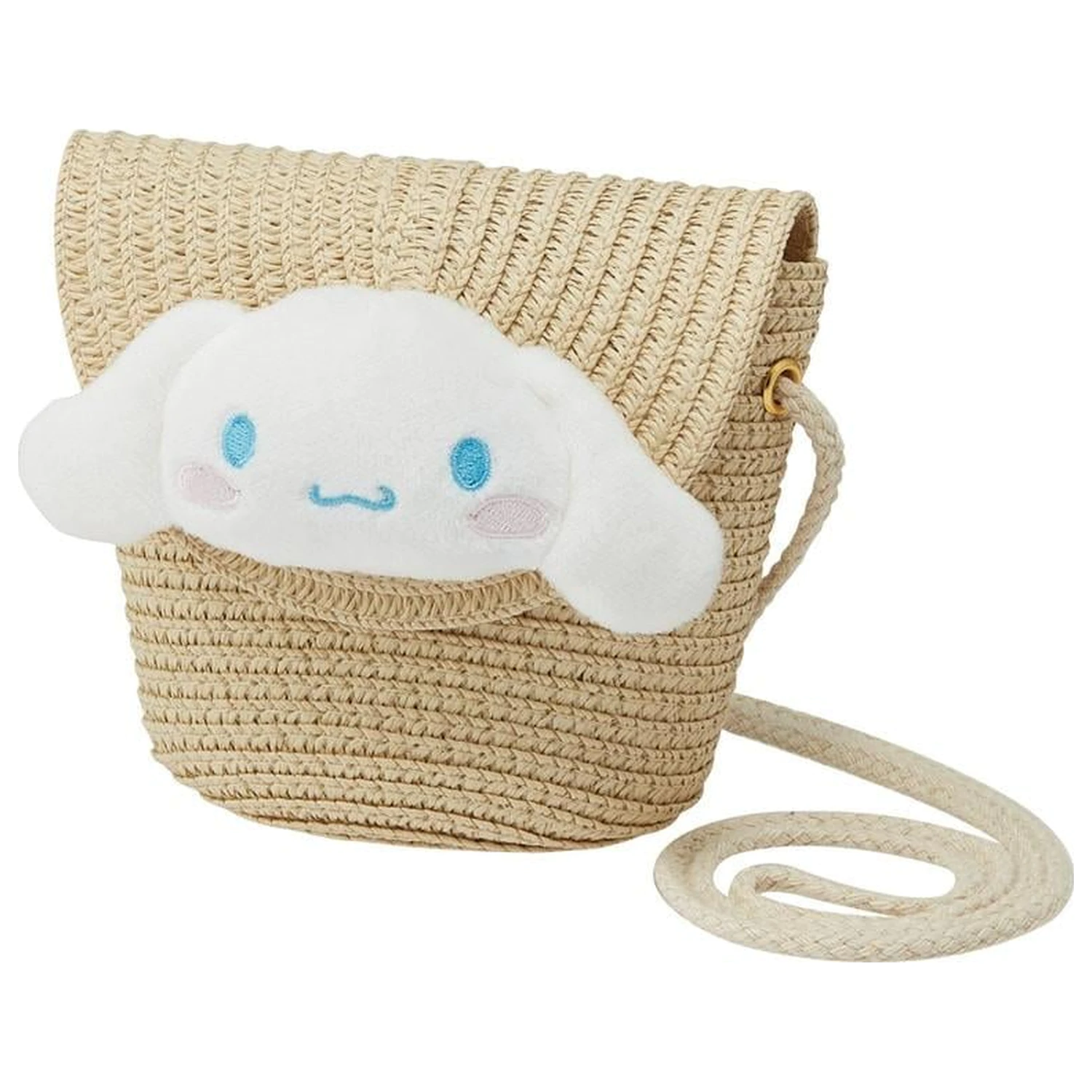 Hello Kitty Cinnamoroll torba preko ramena od slame sa slamkom 13.8x13cm fotografija proizvoda
