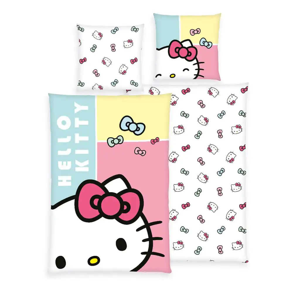 Hello Kitty Set za poplun Hello Kitty Bow 135 x 200 cm / 80 x 80 cm fotografija proizvoda