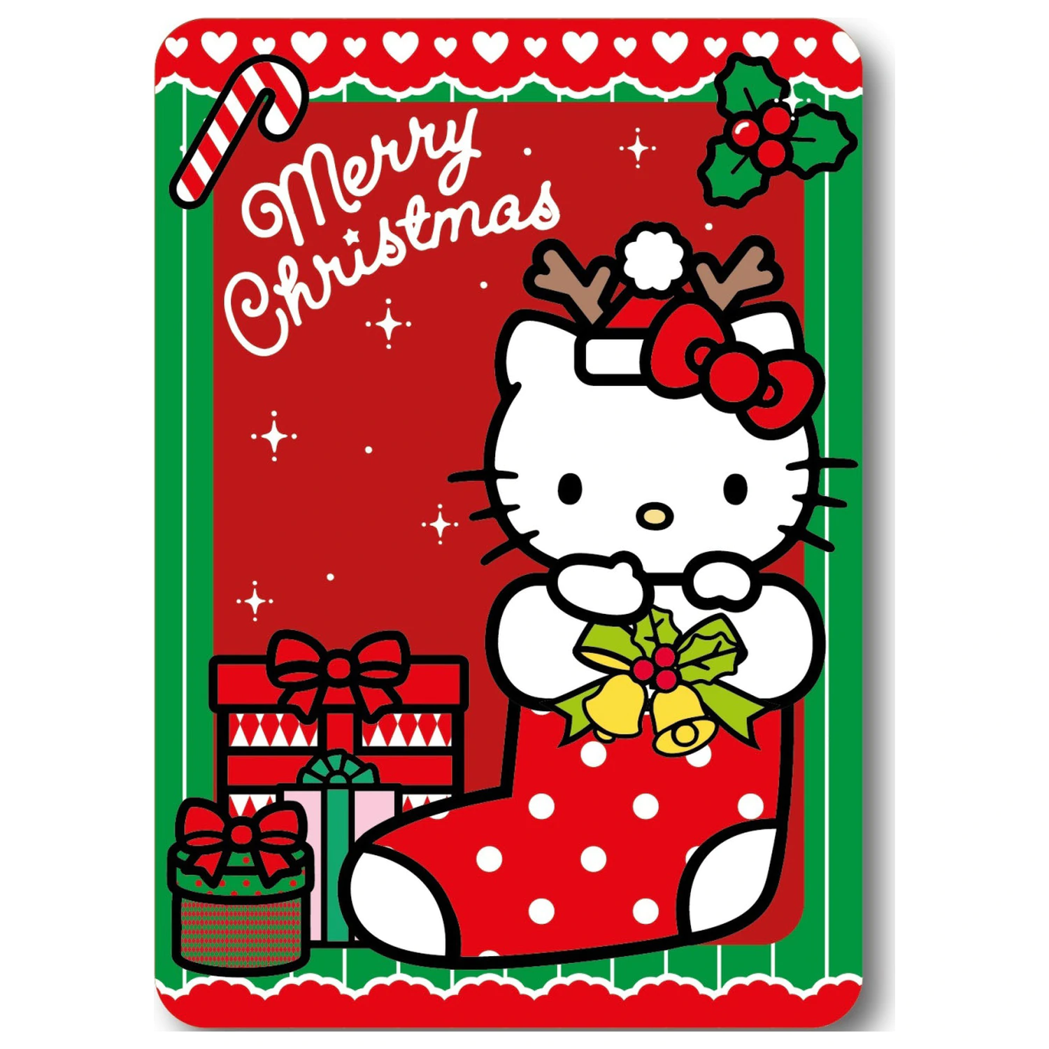 Hello Kitty Holiday Cheer božićna dekica od flisa fotografija proizvoda