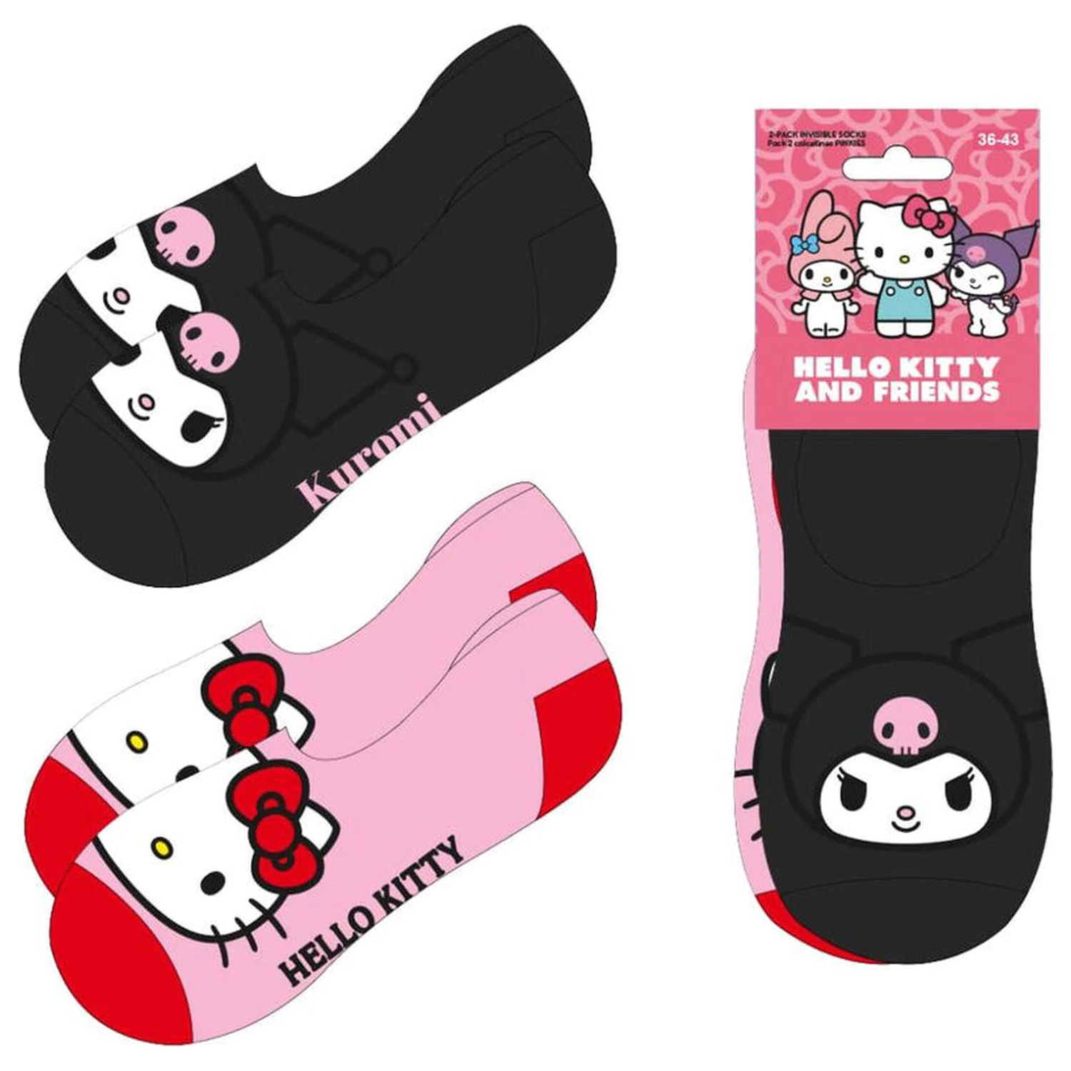 Hello Kitty Kuromi komplet za odrasle 2 para čarapa fotografija proizvoda