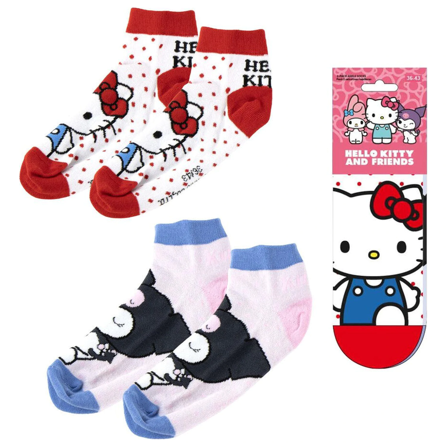 Hello Kitty Kuromi komplet za odrasle 2 para čarapa fotografija proizvoda