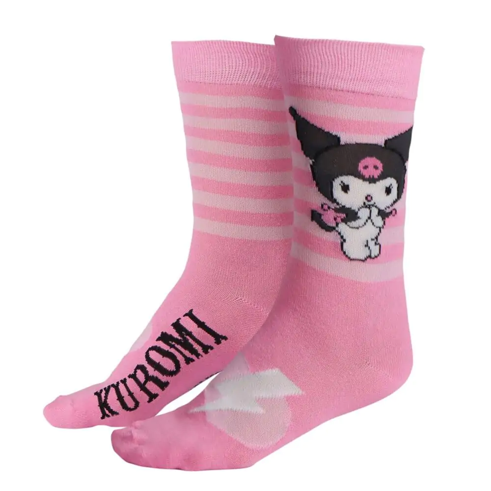 Hello Kitty Kuromi paket 3 para odraslih čarapa fotografija proizvoda